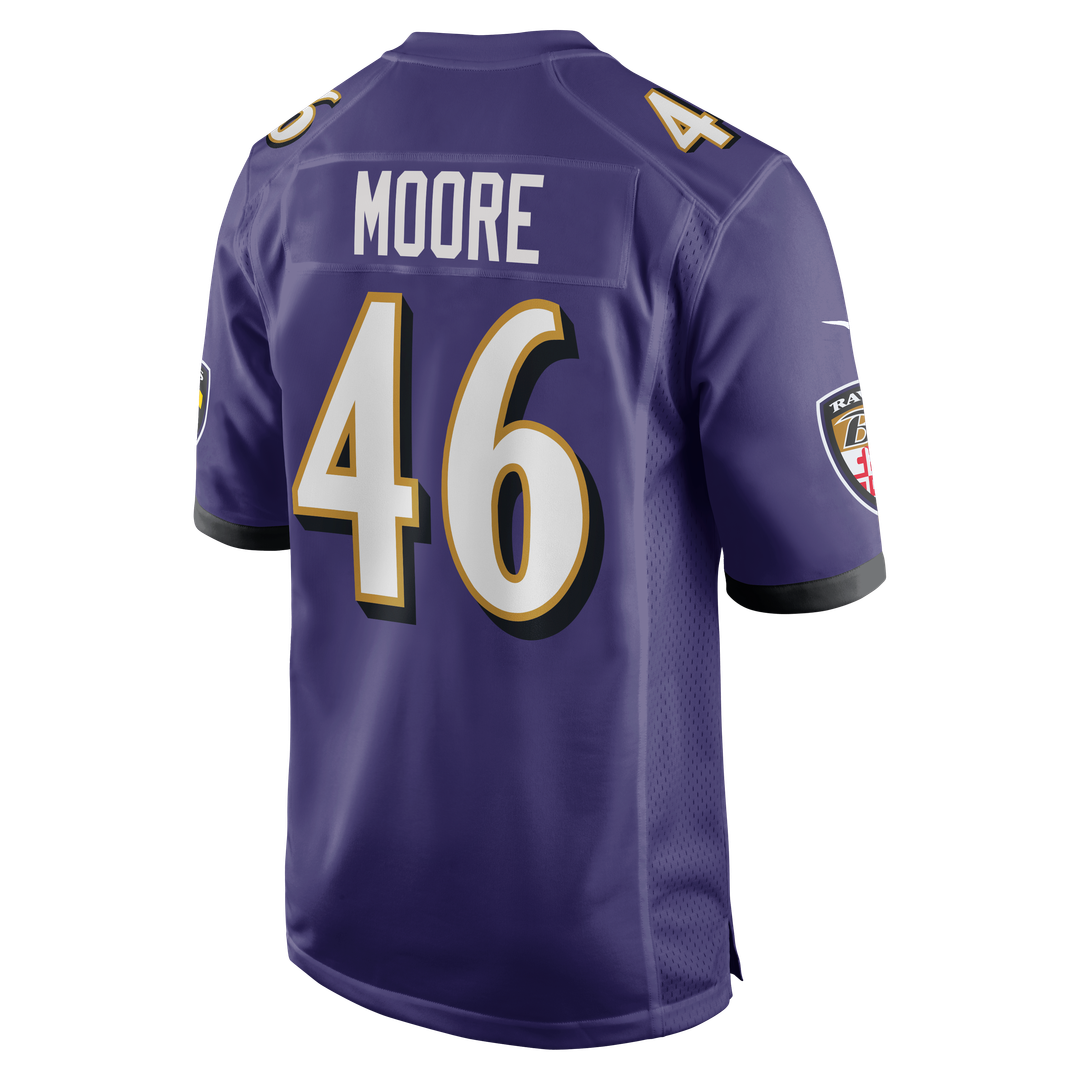 Men's Nike Baltimore Ravens Nick Moore Purple Game NFL Jersey
