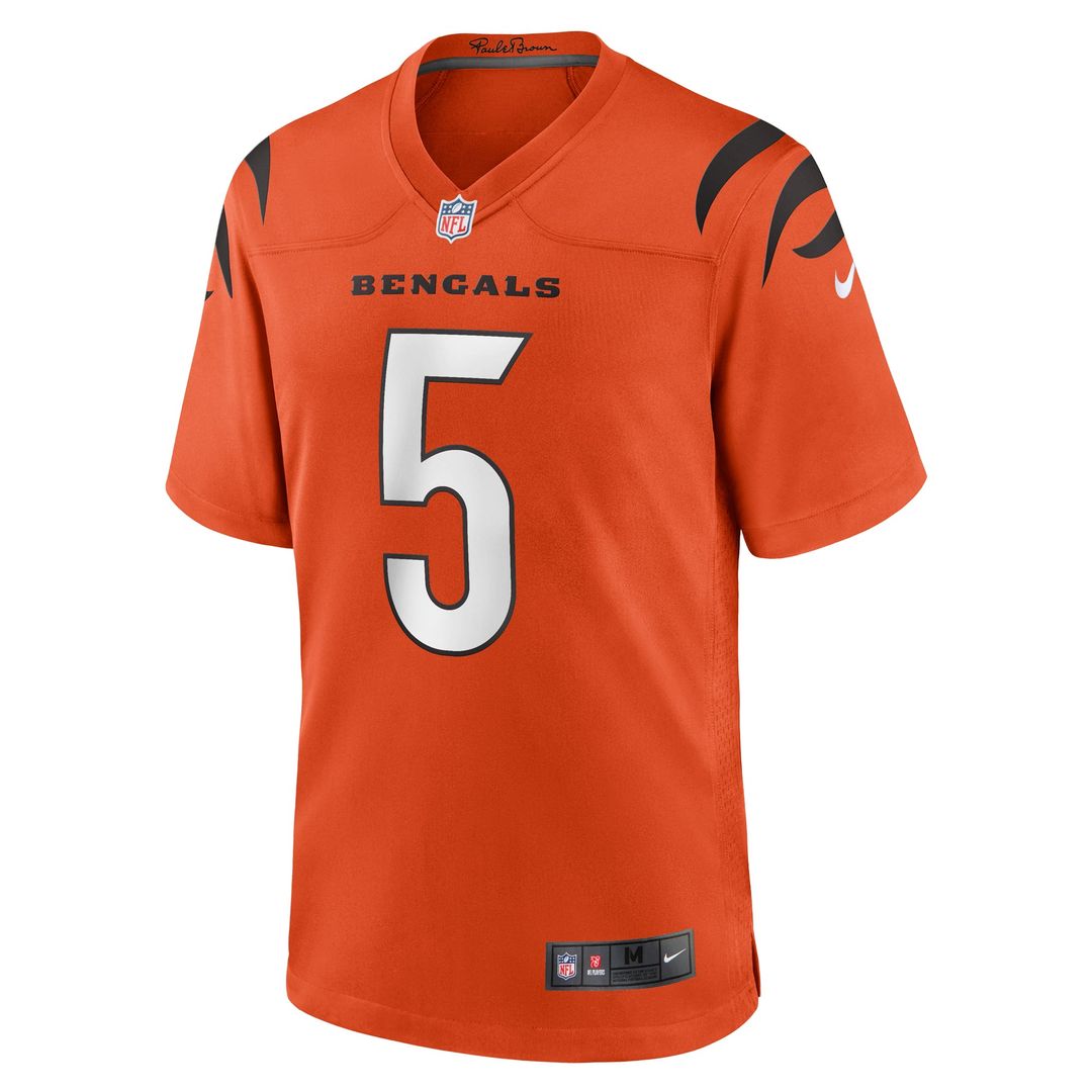 Men's Nike Cincinnati Bengals Tee Higgins Orange Alternate Game NFL Jersey
