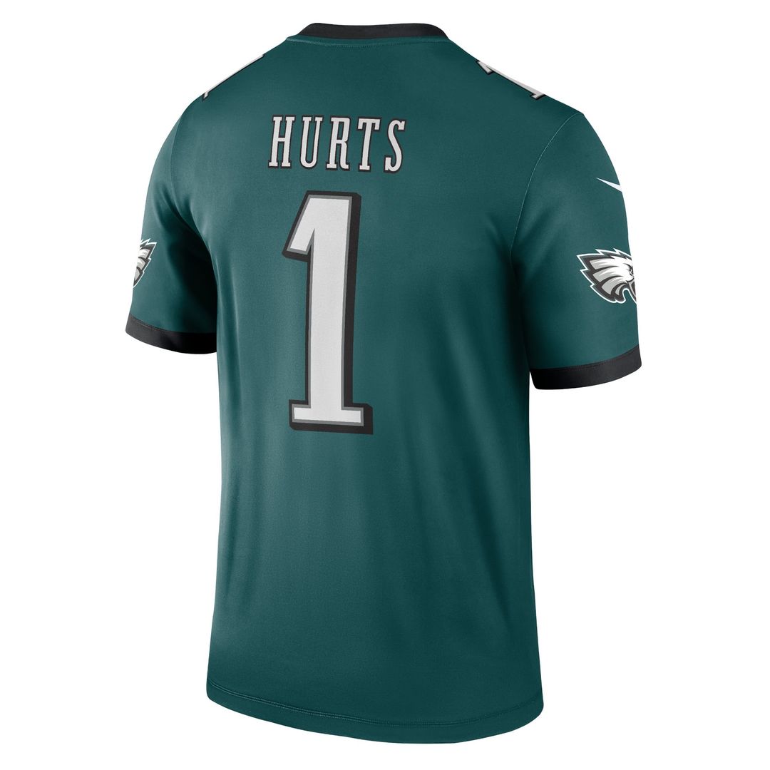 Men's Nike Philadelphia Eagles Jalen Hurts Kelly Green Legend Player NFL Performance Top