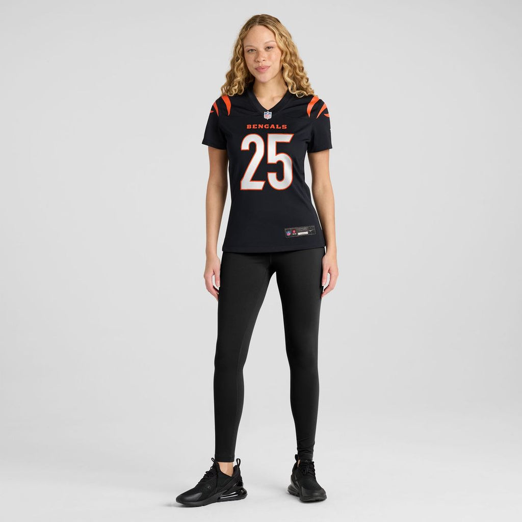 Women's Nike Cincinnati Bengals Tahj Brooks Black Team Game NFL Jersey