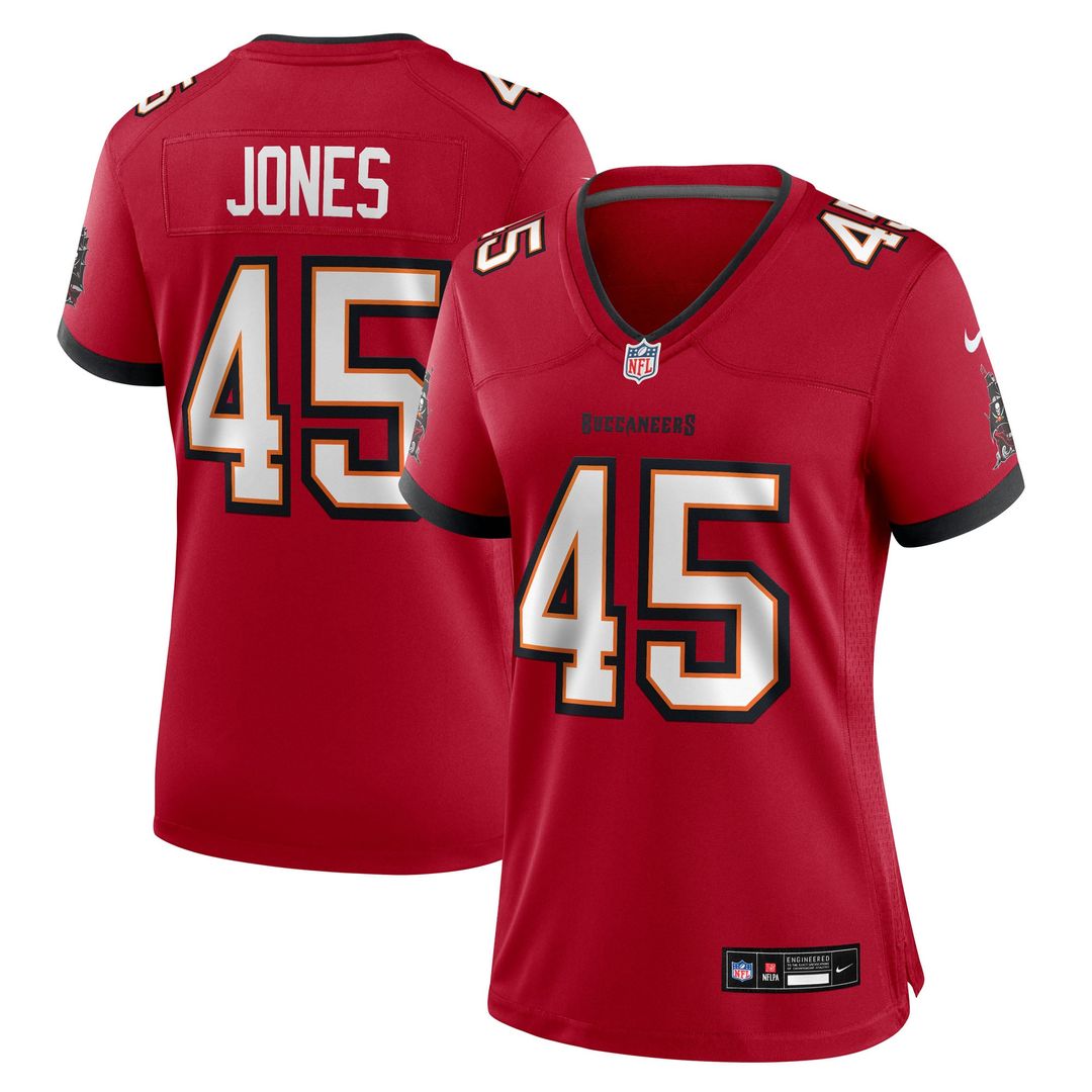 Women's Nike Tampa Bay Buccaneers Deion Jones Red Team Game NFL Jersey