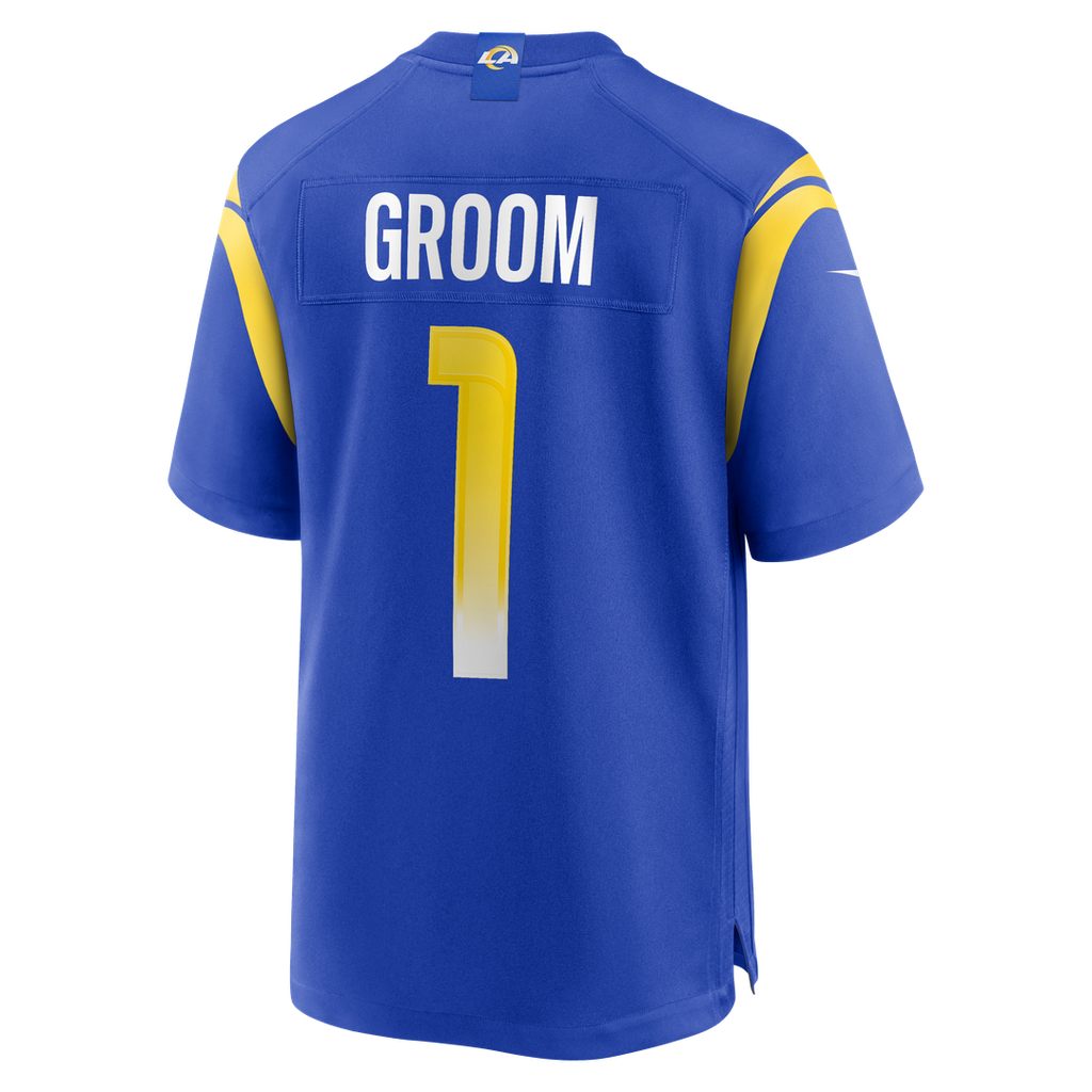 Men's Nike Los Angeles Rams Number 1 Groom Royal Game NFL Jersey