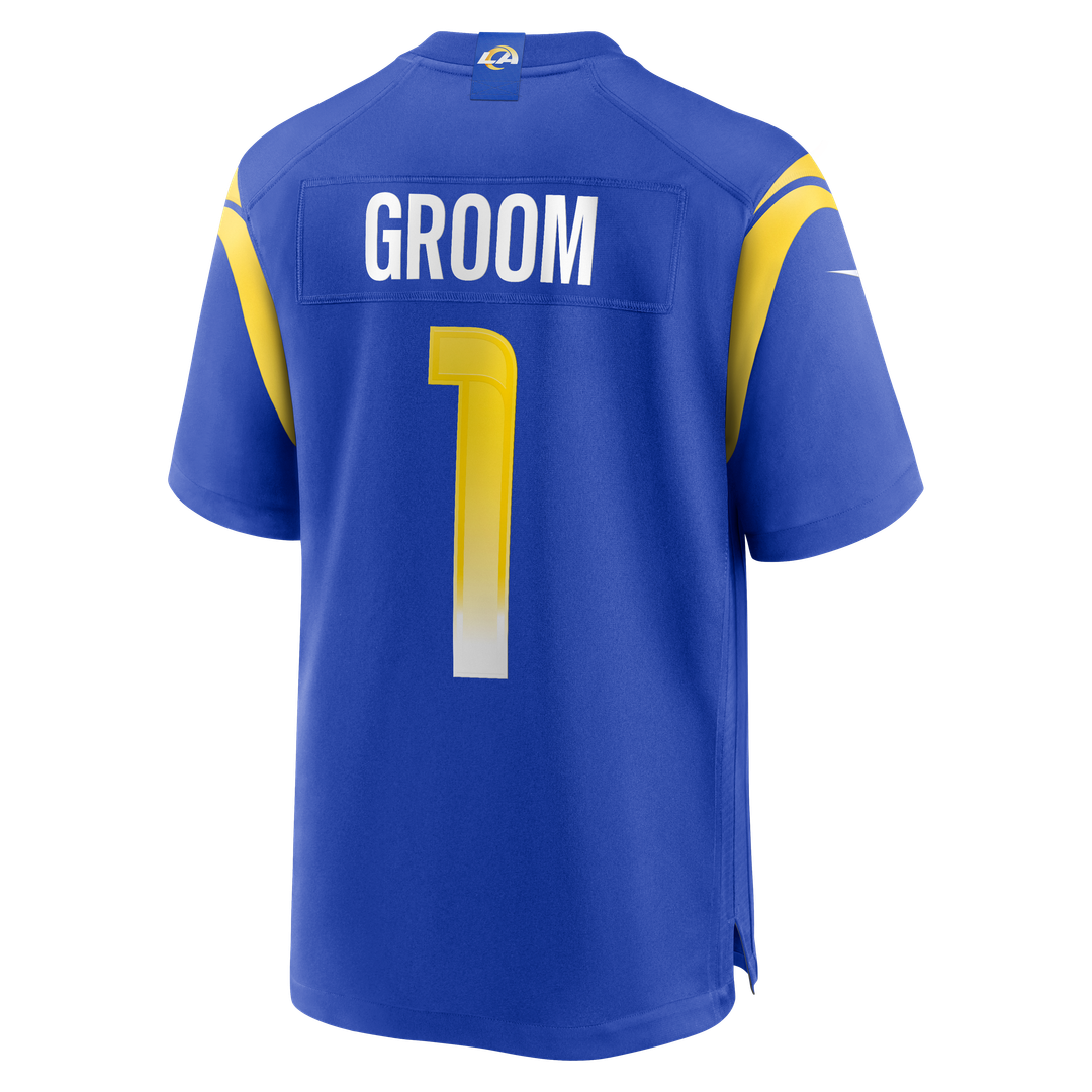 Men's Nike Los Angeles Rams Number 1 Groom Royal Game NFL Jersey