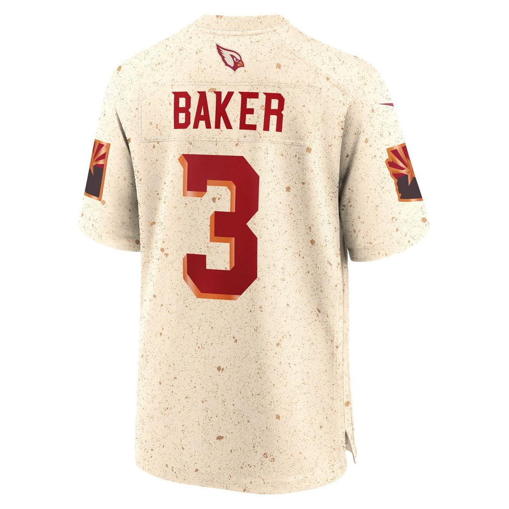 Men's Nike Arizona Cardinals Budda Baker Natural 2025 Rivalries Collection Game NFL Jersey