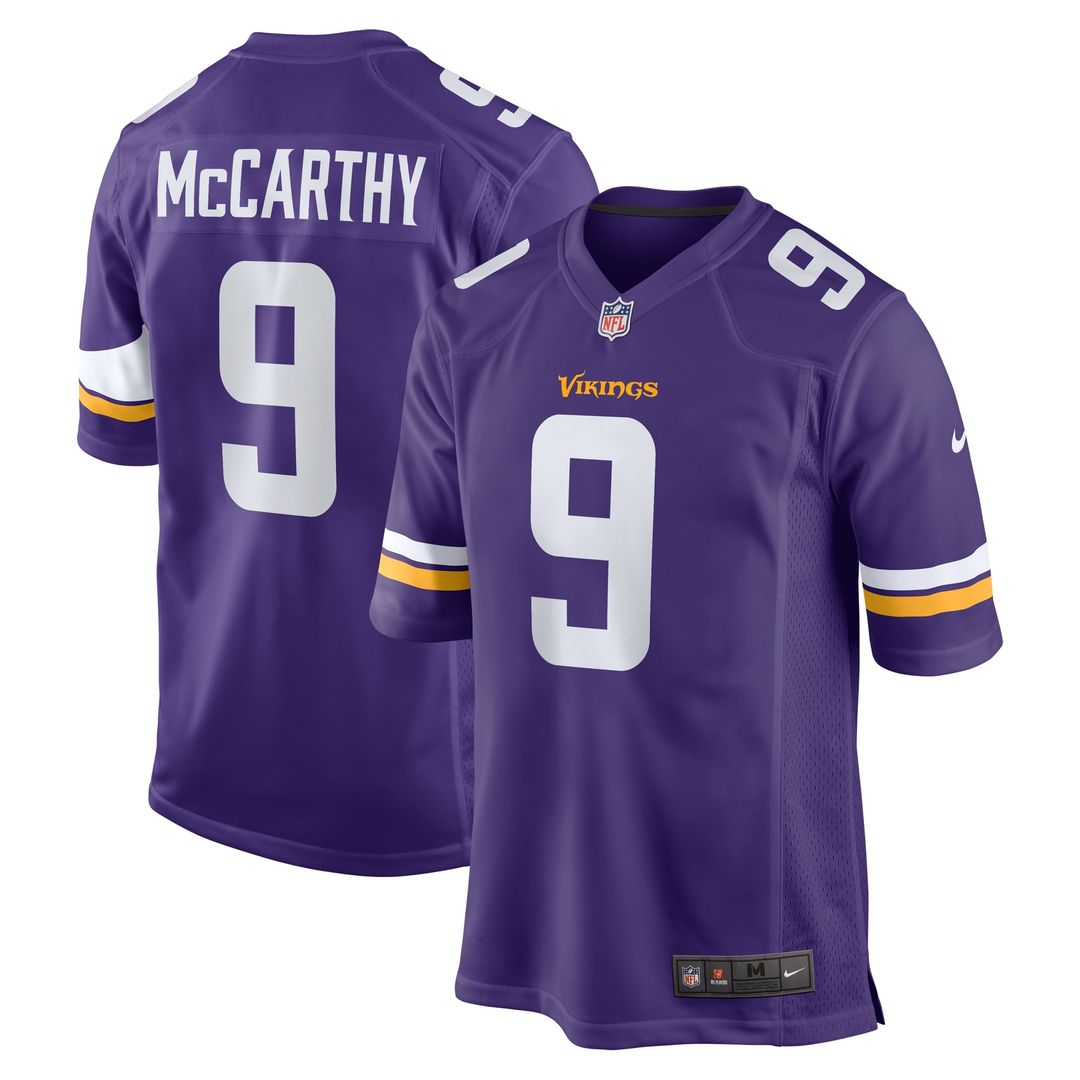 Men's Nike Minnesota Vikings J.J. McCarthy Purple Player Game NFL Jersey