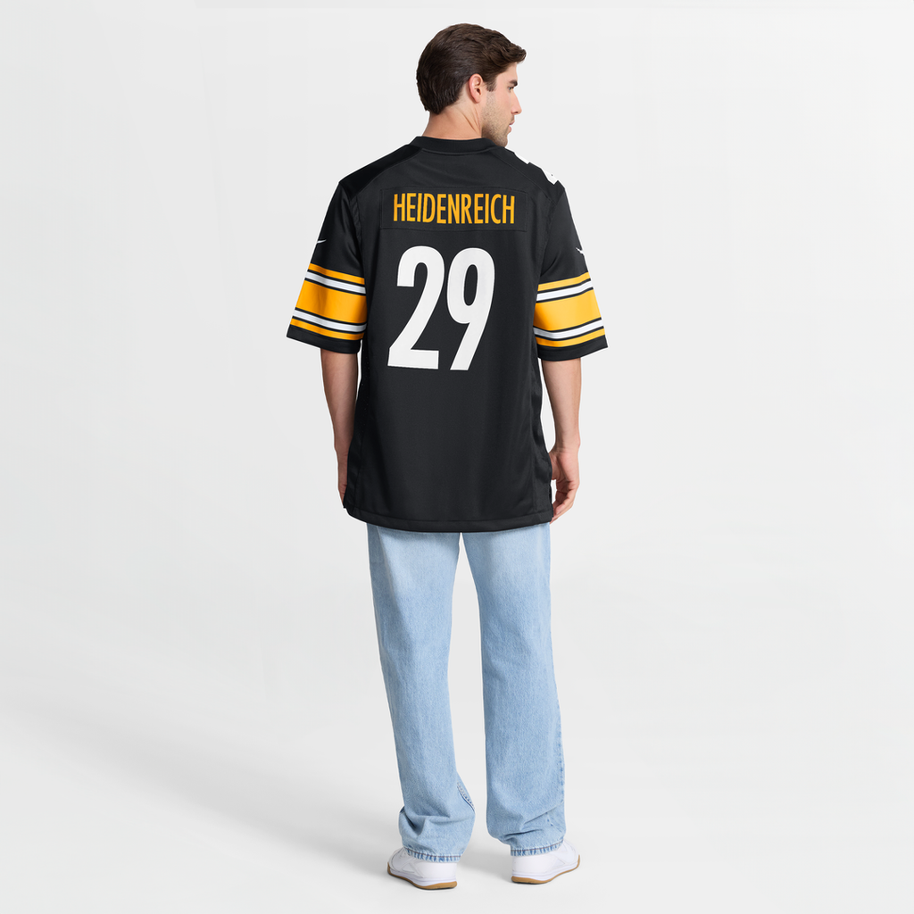 Men's Nike Pittsburgh Steelers Eli Heidenreich Black Team Game NFL Jersey