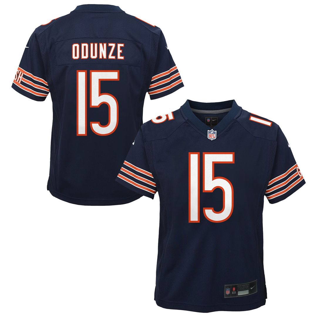 Youth Nike Chicago Bears Rome Odunze Navy Game NFL Jersey