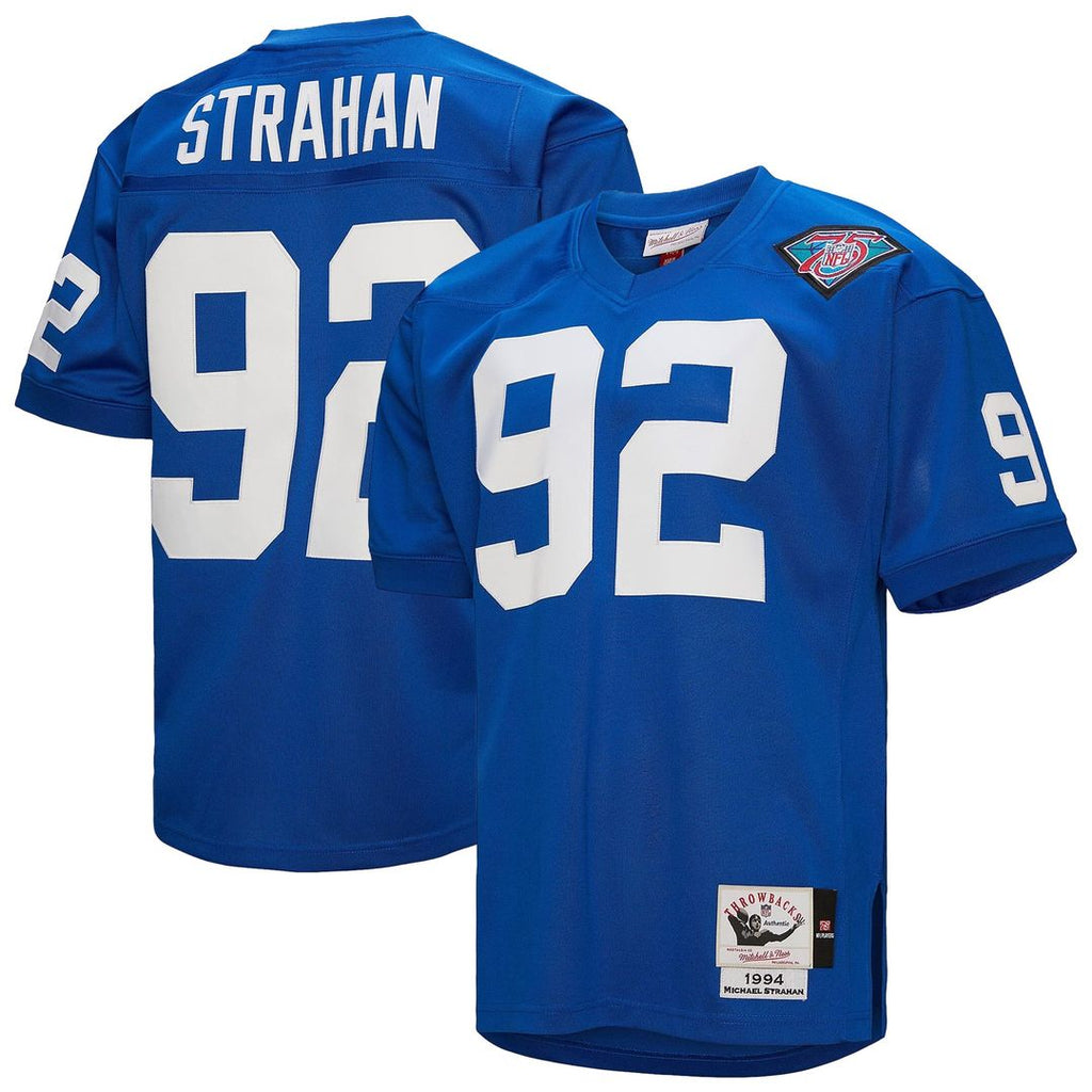 Men's Mitchell & Ness New York Giants Michael Strahan Royal 1994 Authentic Throwback Retired Player NFL Jersey
