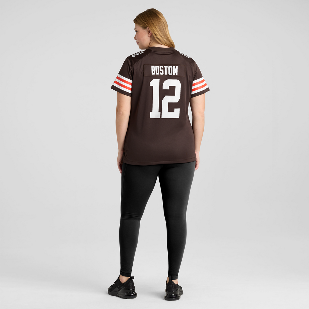 Women's Nike Cleveland Browns Denzel Boston Brown Team Game NFL Jersey