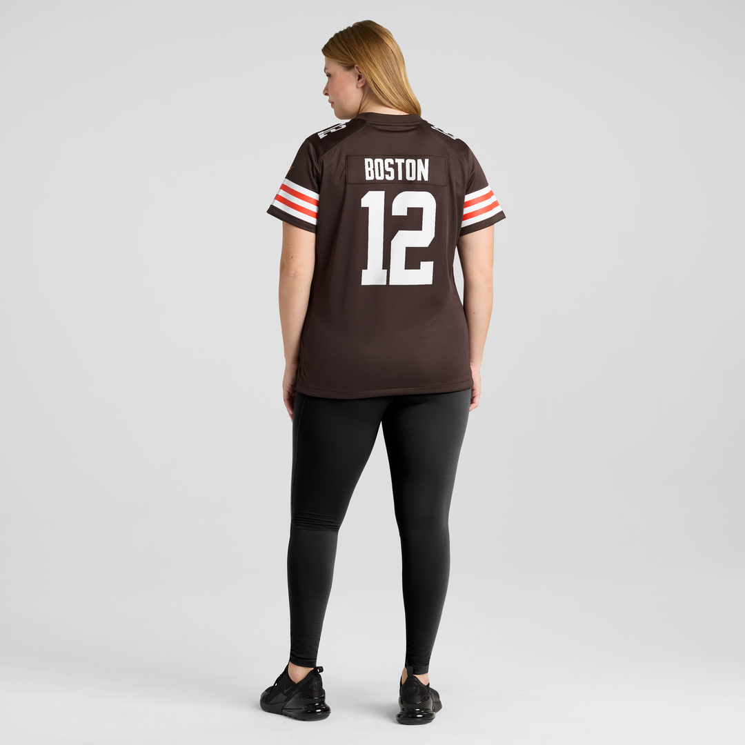Women's Nike Cleveland Browns Denzel Boston Brown Team Game NFL Jersey