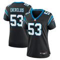 Women's Nike Carolina Panthers Claudin Cherelus Black Team Game NFL Jersey