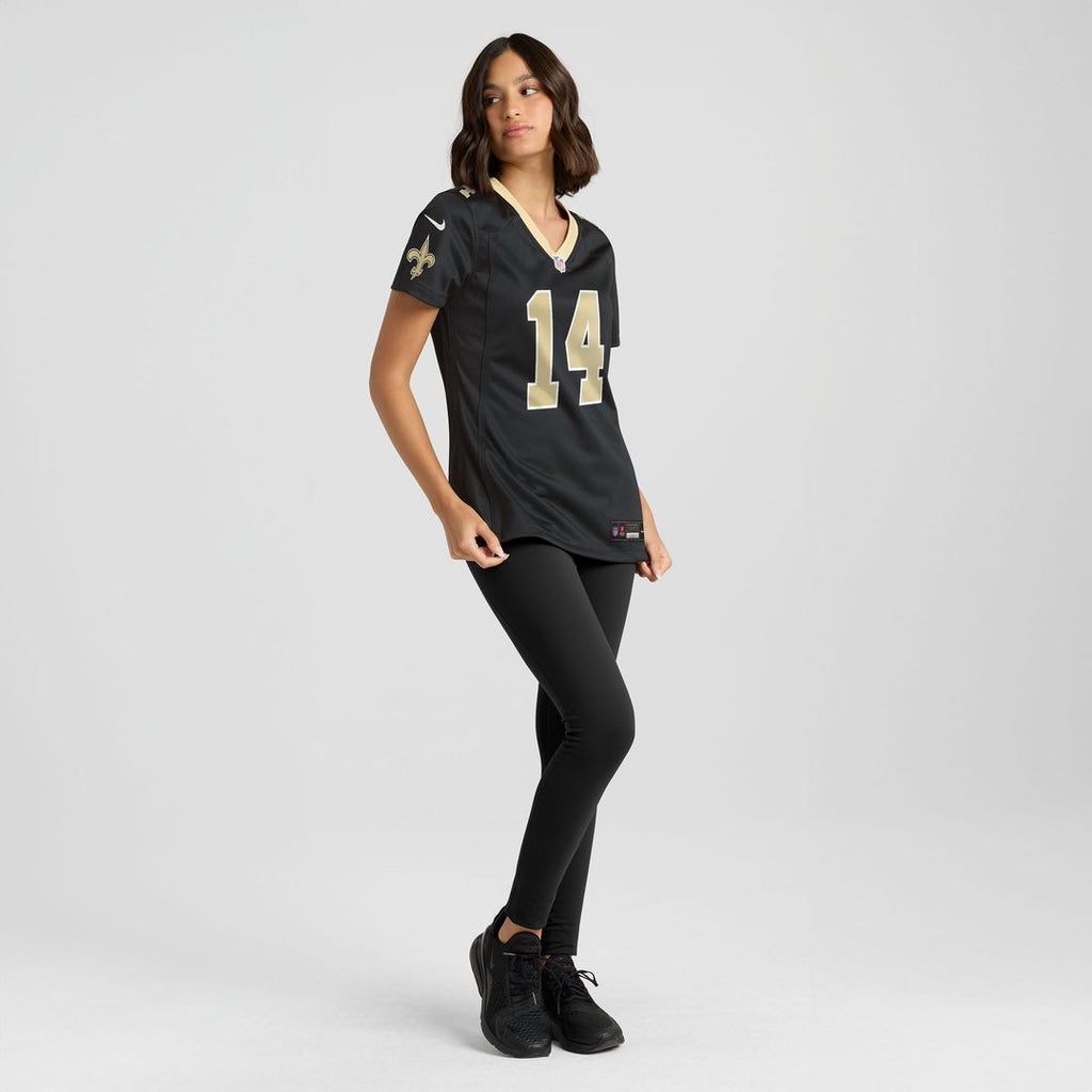 Women's Nike New Orleans Saints Devaughn Vele Black Team Game NFL Jersey
