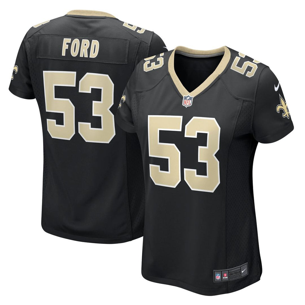 Women's Nike New Orleans Saints Jaylan Ford Black Game NFL Jersey