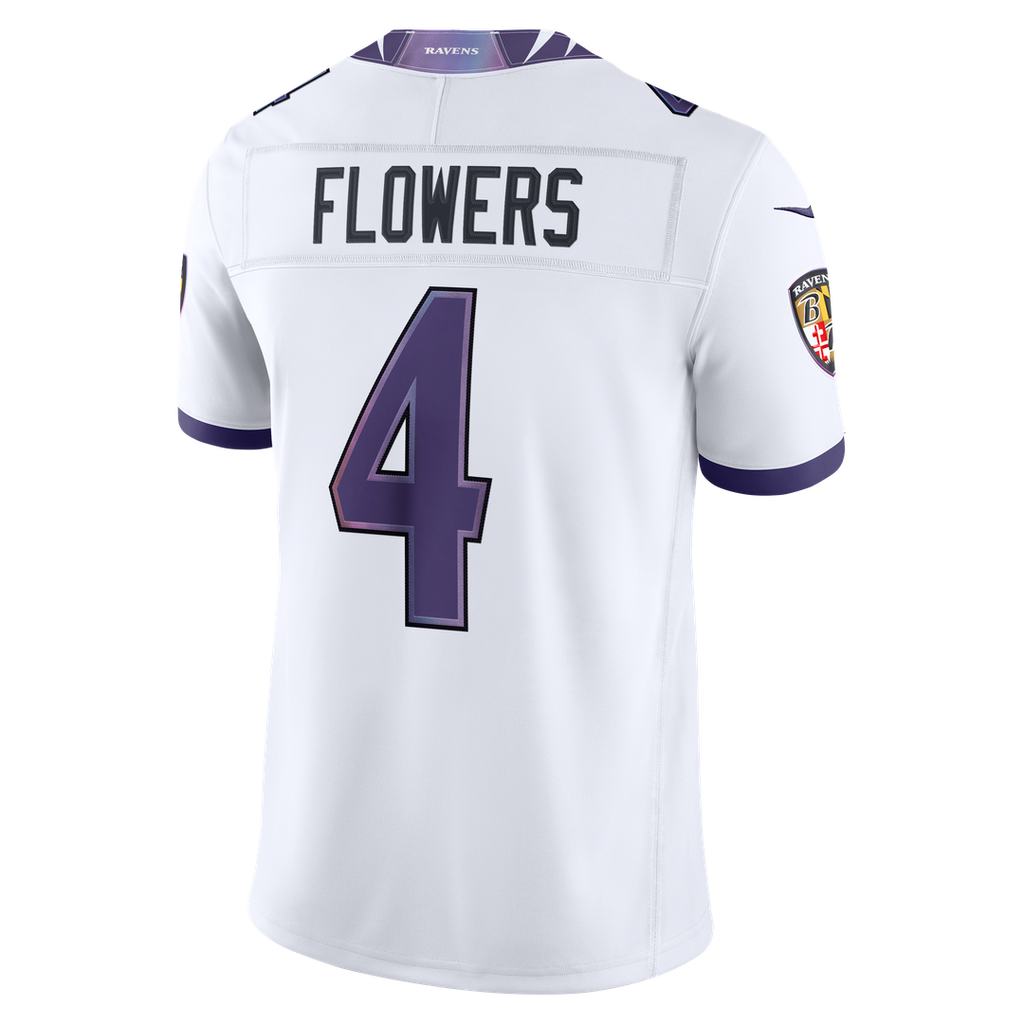 Men's Nike Baltimore Ravens Zay Flowers Purple Vapor F.U.S.E. Stitched Limited NFL Jersey