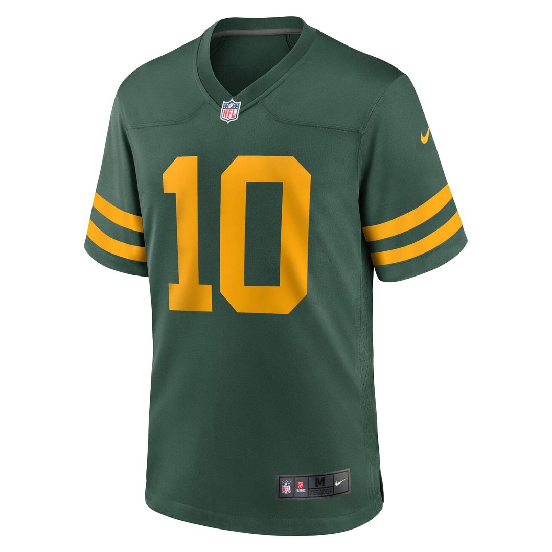 Men's Nike Green Bay Packers Jordan Love Green Alternate Game NFL Jersey