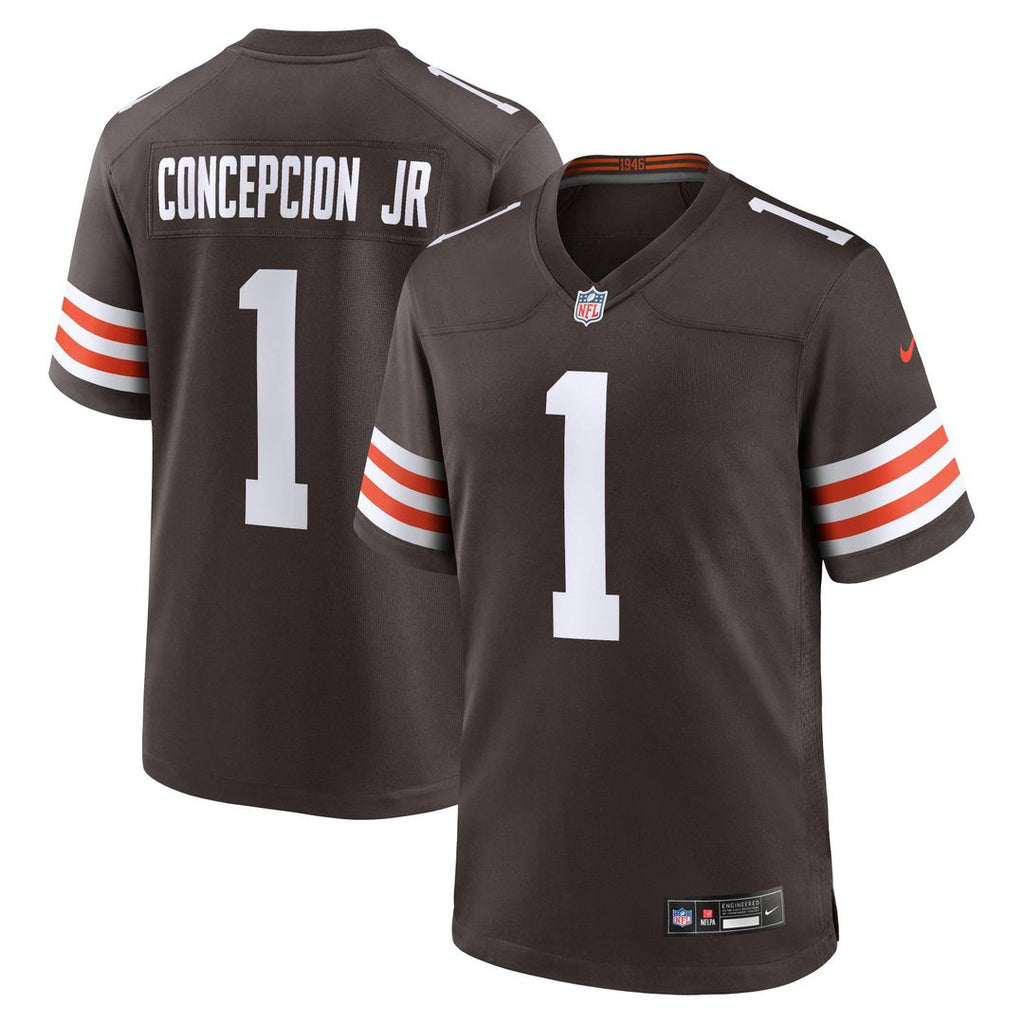 Men's Nike Cleveland Browns KC Concepcion Brown 2026 NFL Draft First Round Pick No. 24 Team Game NFL Jersey