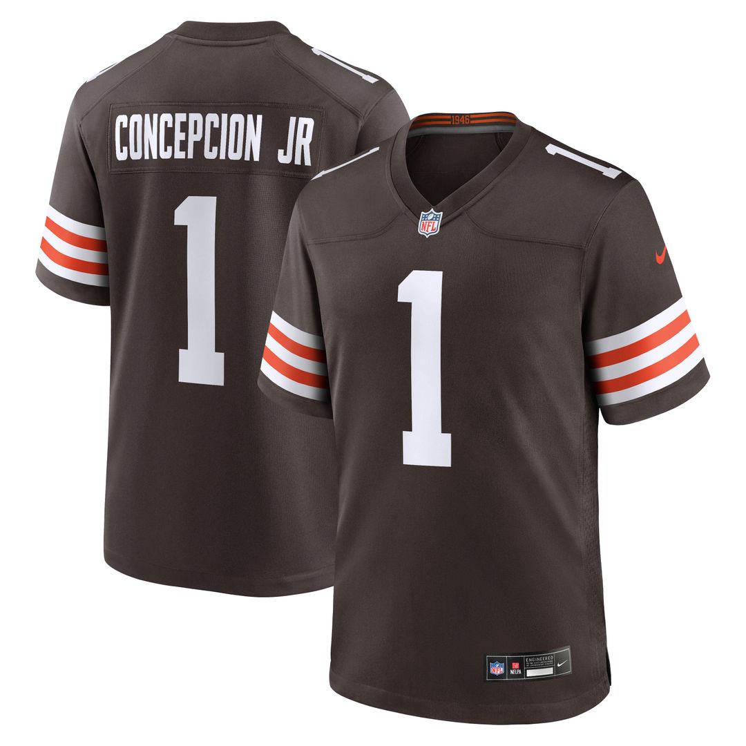 Men's Nike Cleveland Browns KC Concepcion Brown 2026 NFL Draft First Round Pick No. 24 Team Game NFL Jersey