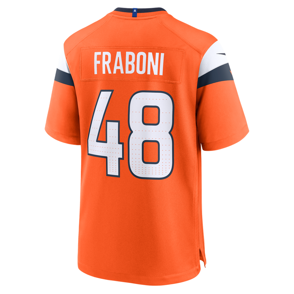 Men's Nike Denver Broncos Mitchell Fraboni Orange Team Game NFL Jersey