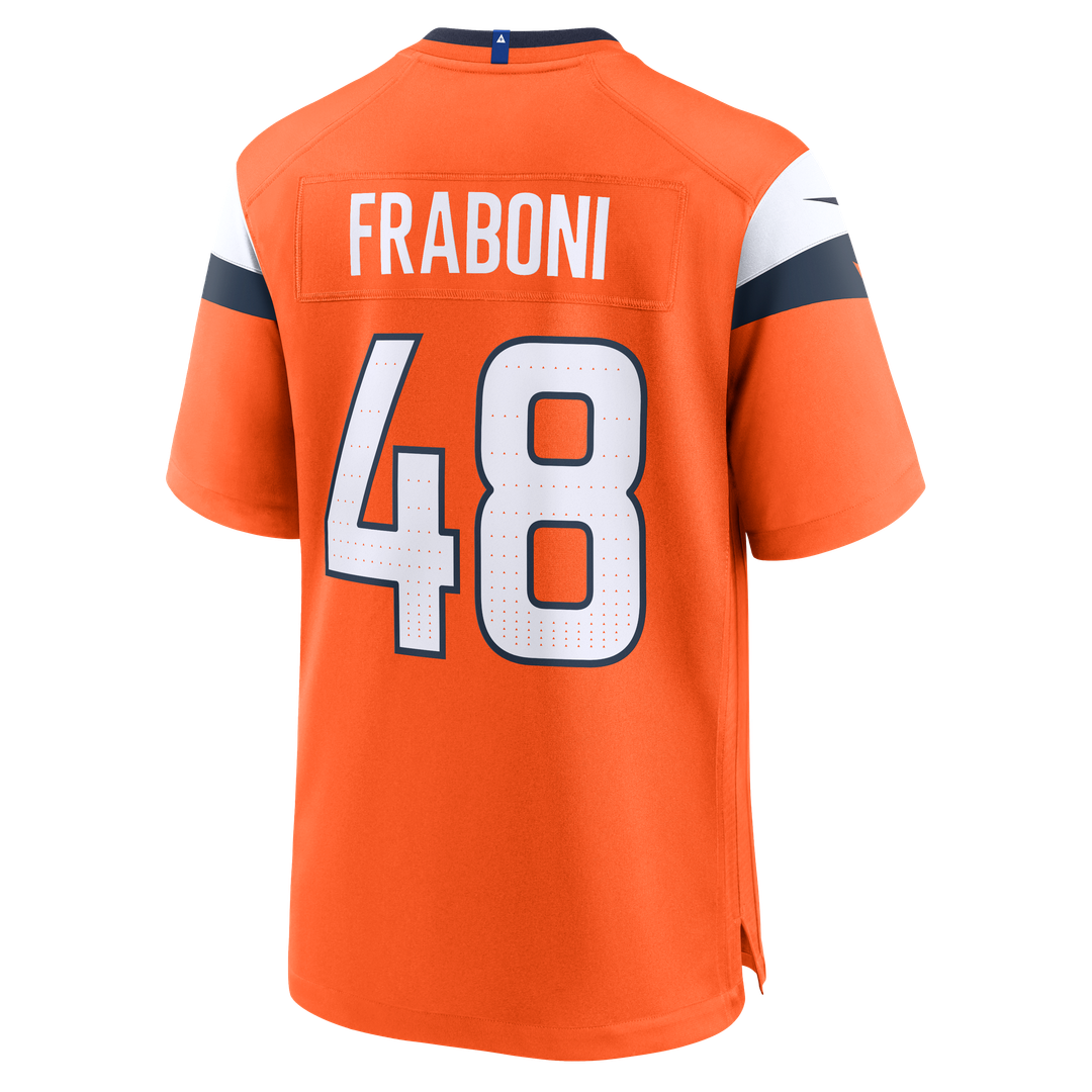 Men's Nike Denver Broncos Mitchell Fraboni Orange Team Game NFL Jersey