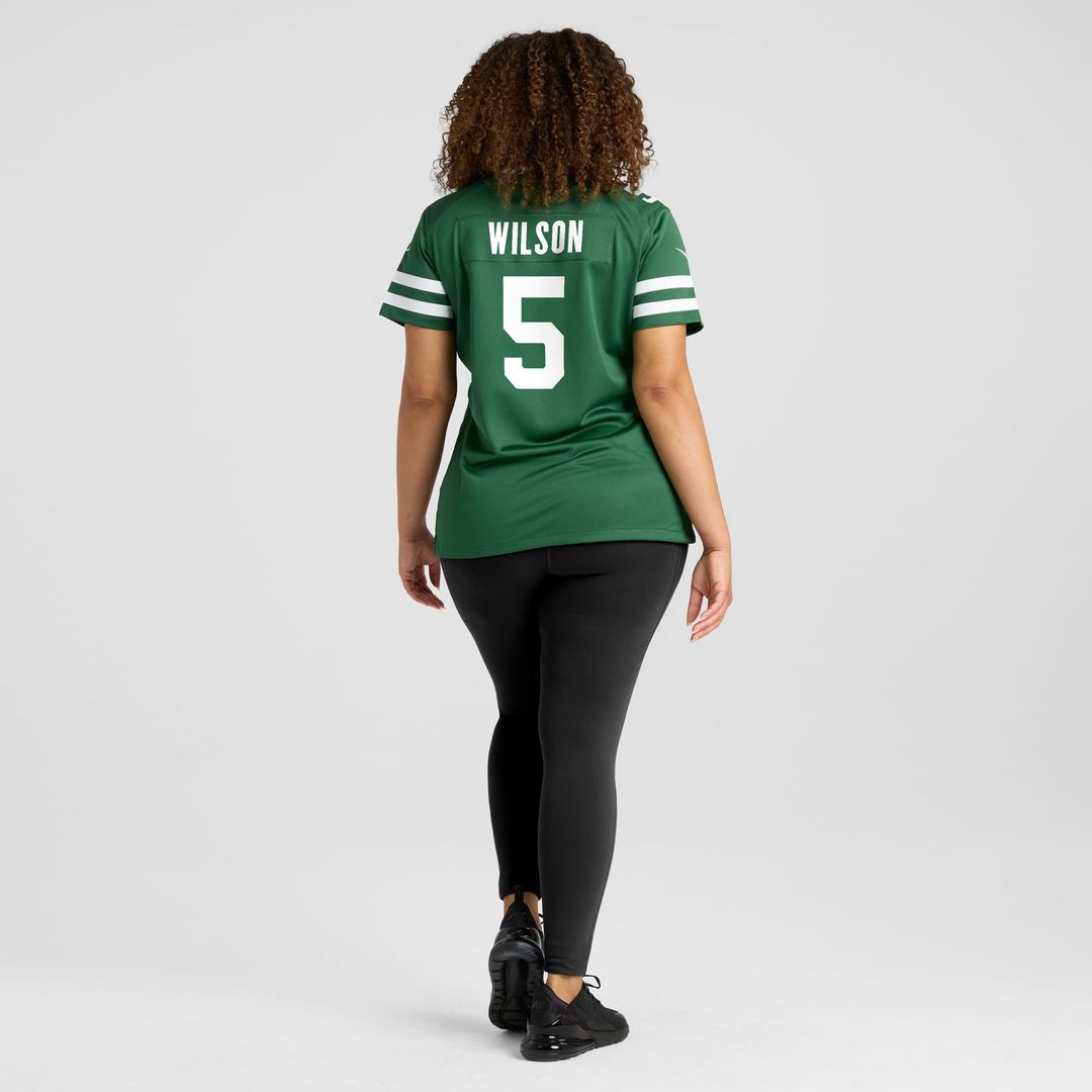 Women's Nike New York Jets Garrett Wilson Legacy Green Game NFL Jersey