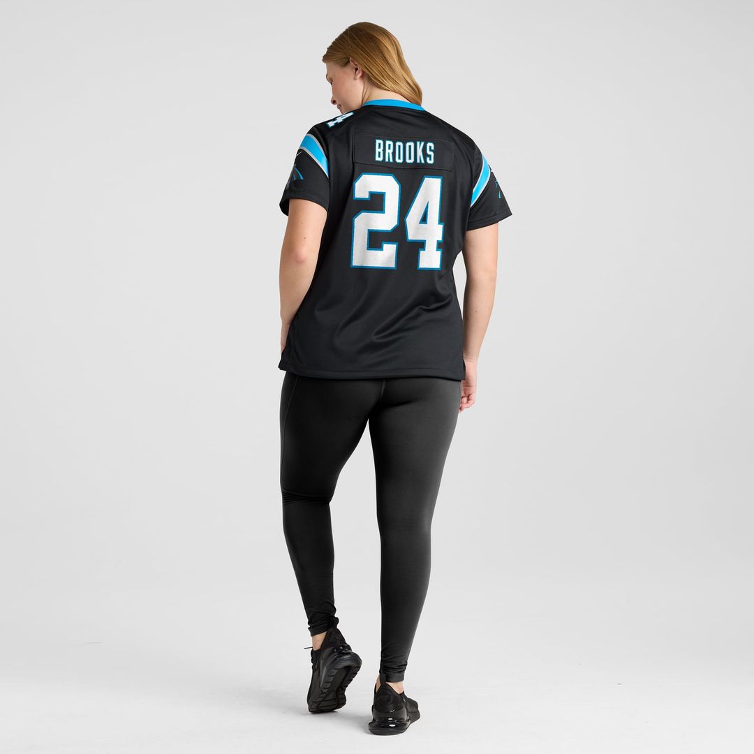 Women's Nike Carolina Panthers Jonathon Brooks Black Game NFL Jersey