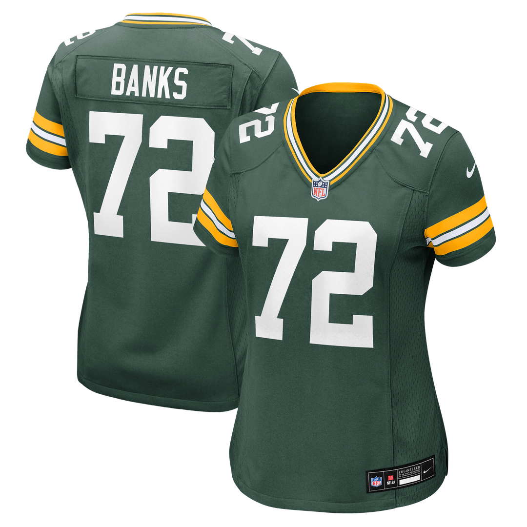 Women's Nike Green Bay Packers Brant Banks Green Team Game NFL Jersey