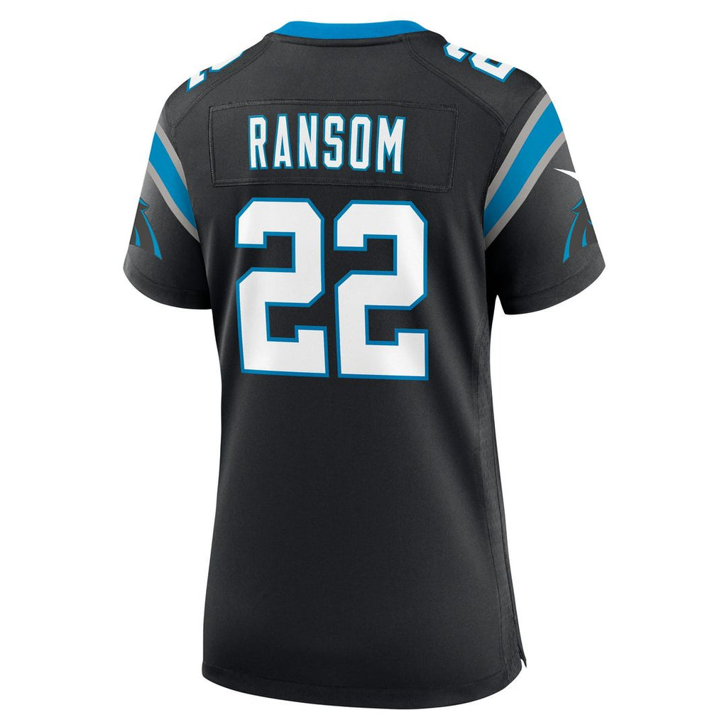 Women's Nike Carolina Panthers Lathan Ransom Black Team Game NFL Jersey