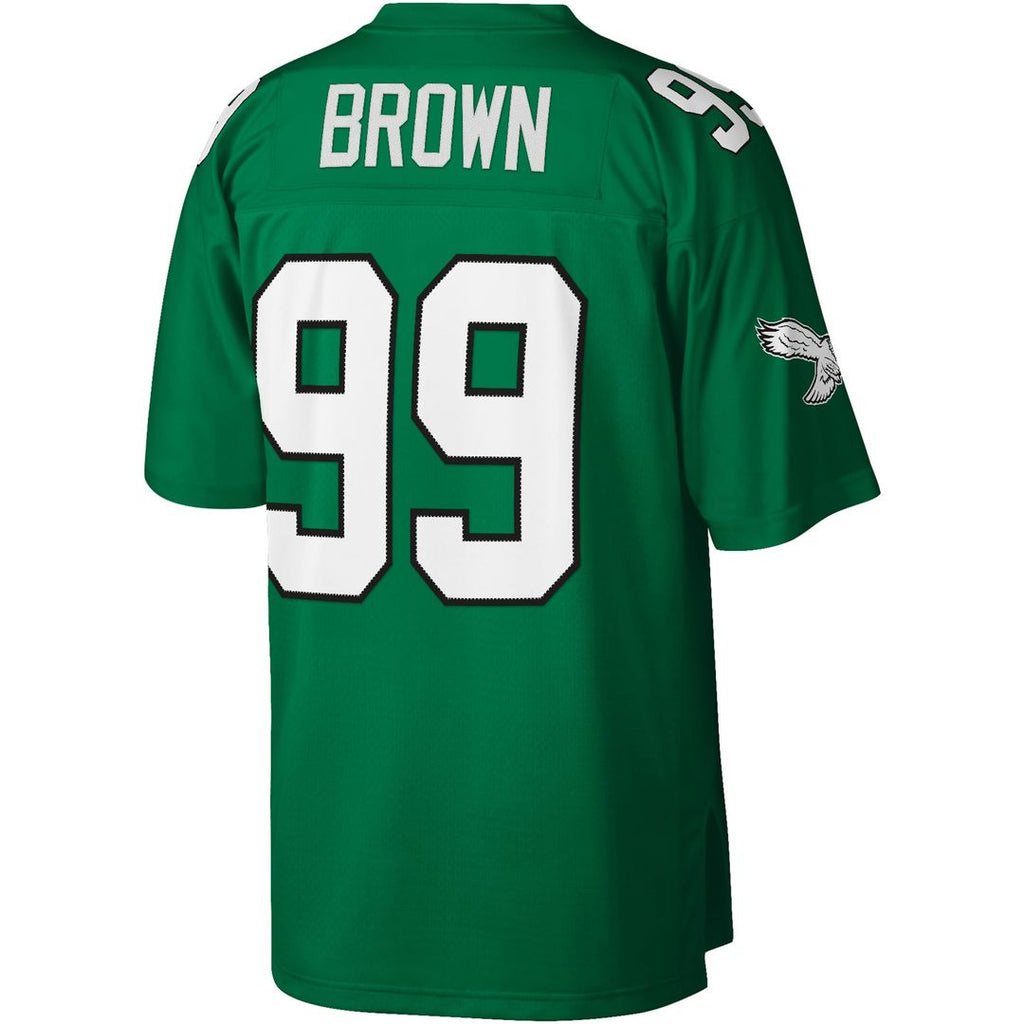 Men's Mitchell & Ness Philadelphia Eagles Jerome Brown Kelly Green Legacy Replica NFL Jersey