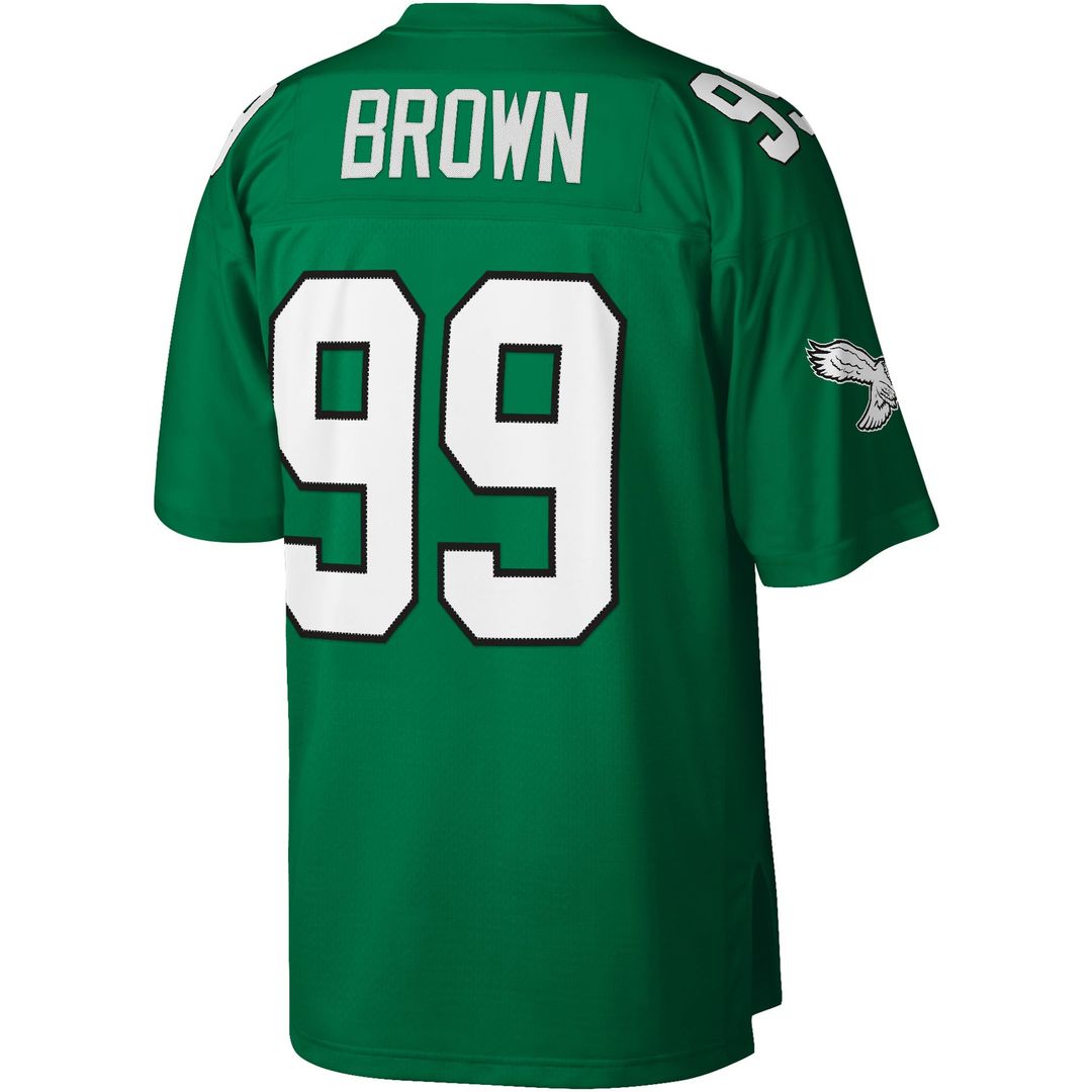 Men's Mitchell & Ness Philadelphia Eagles Jerome Brown Kelly Green Legacy Replica NFL Jersey