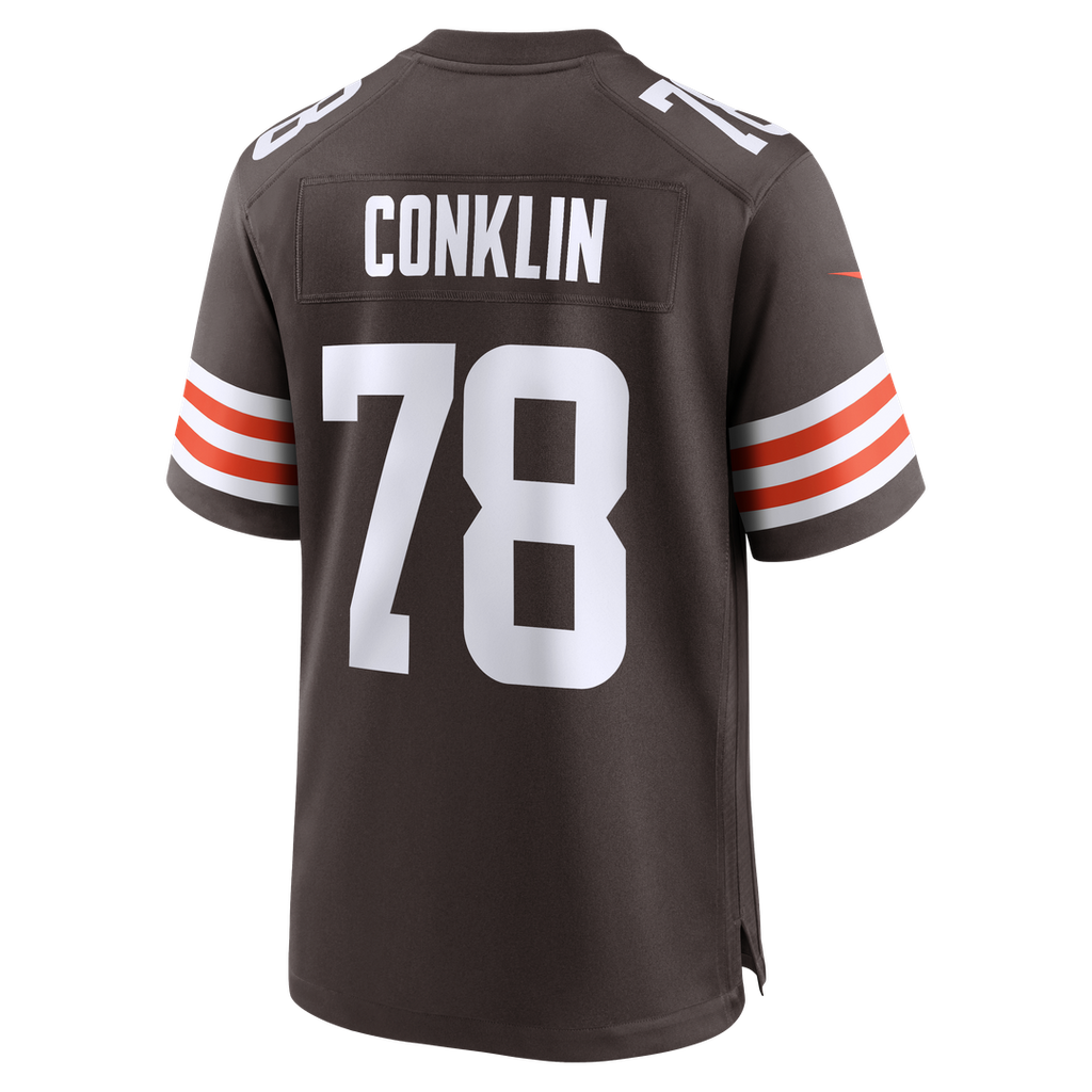 Men's Nike Cleveland Browns Jack Conklin Brown Team Game NFL Jersey