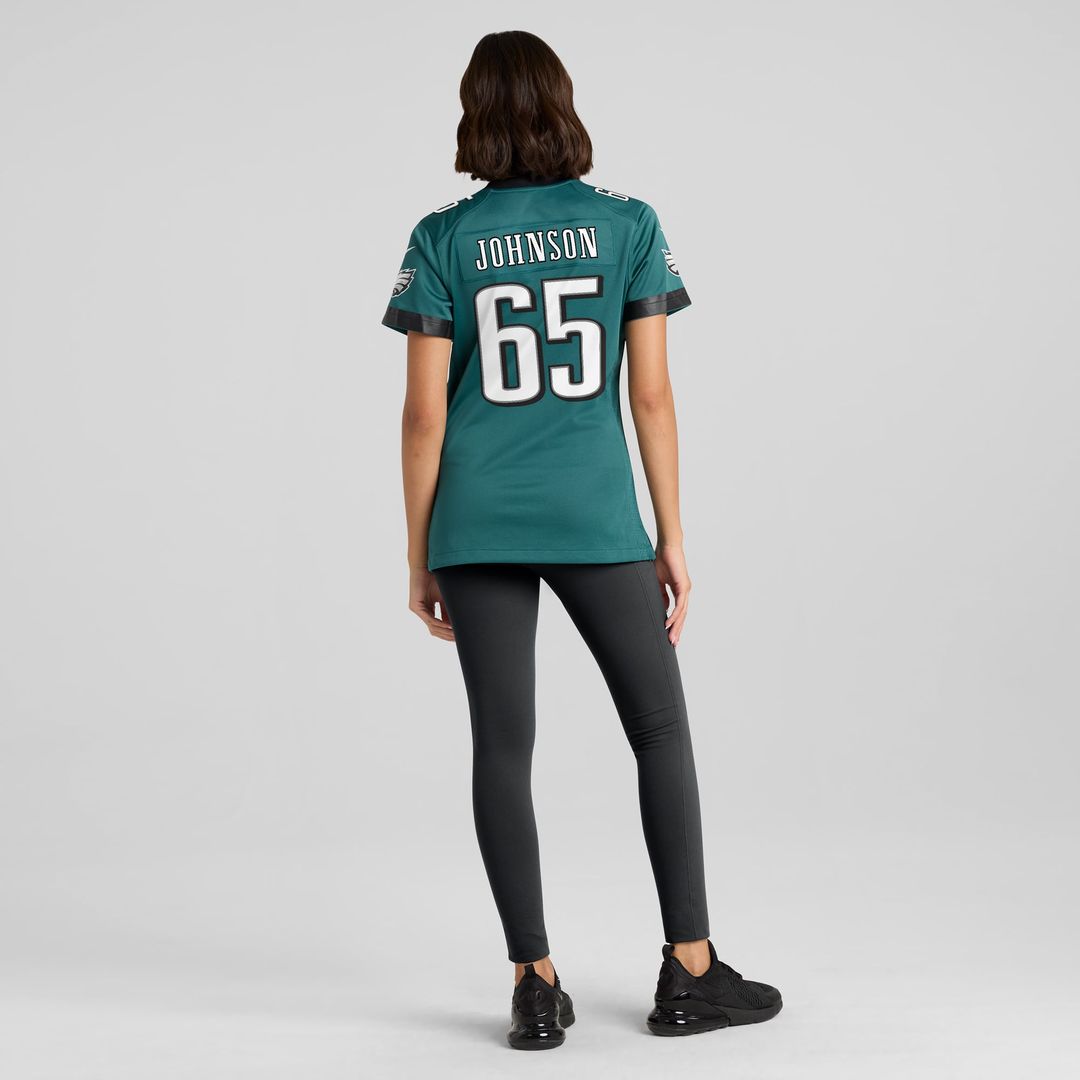 Women's Nike Philadelphia Eagles Lane Johnson Midnight Green Team Game NFL Jersey