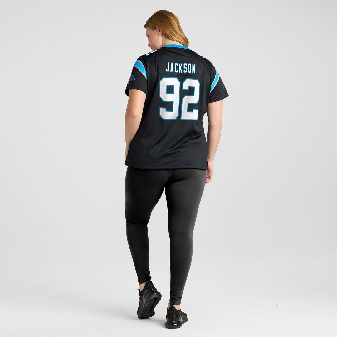 Women's Nike Carolina Panthers Cam Jackson Black Team Game NFL Jersey