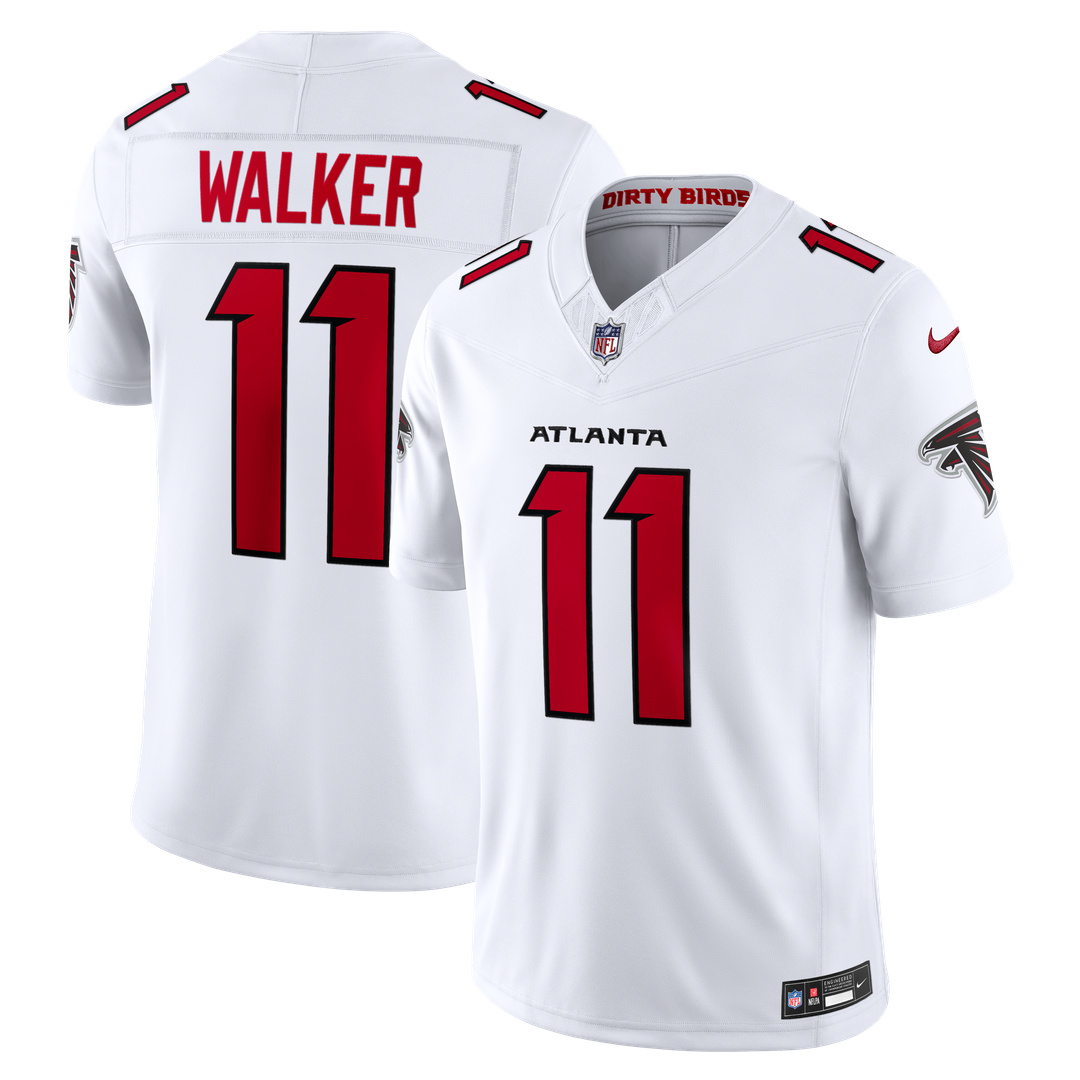 Men's Nike Atlanta Falcons Jalon Walker Red Vapor F.U.S.E. Stitched Limited NFL Jersey