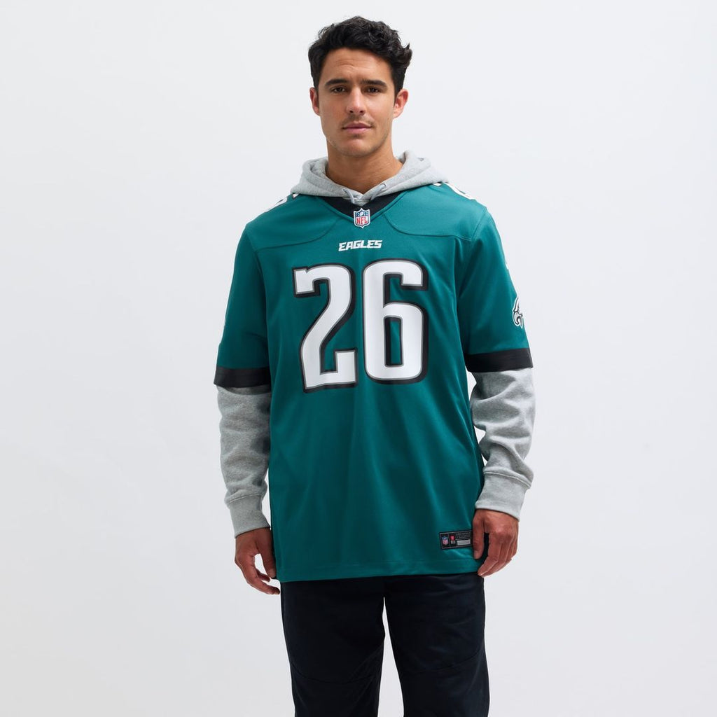 Men's Nike Philadelphia Eagles Saquon Barkley Midnight Green Game Player NFL Jersey
