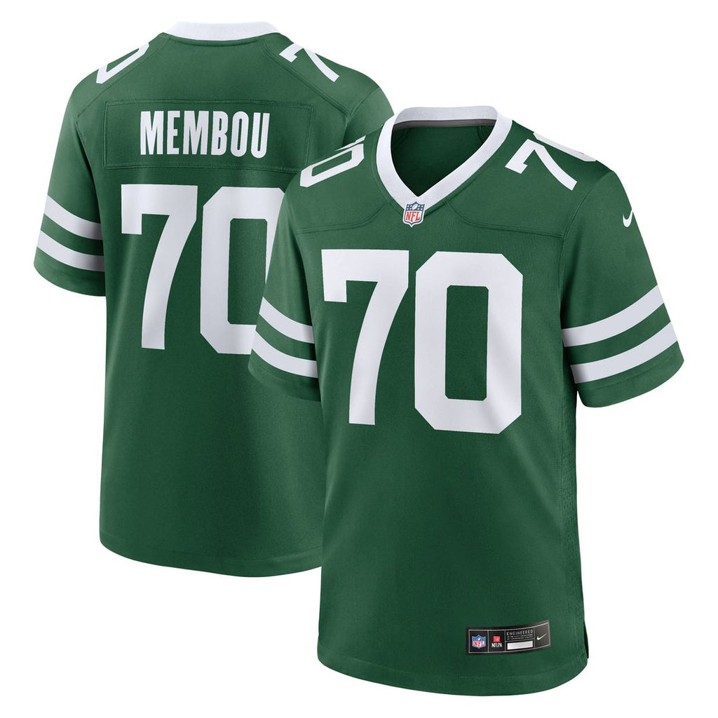 Men's Nike New York Jets Armand Membou Green Team Game NFL Jersey