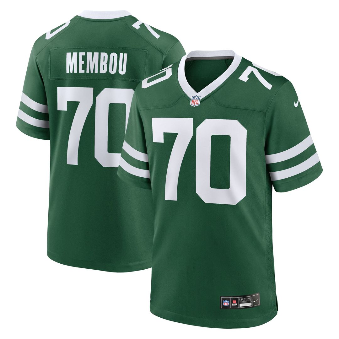 Men's Nike New York Jets Armand Membou Green Team Game NFL Jersey