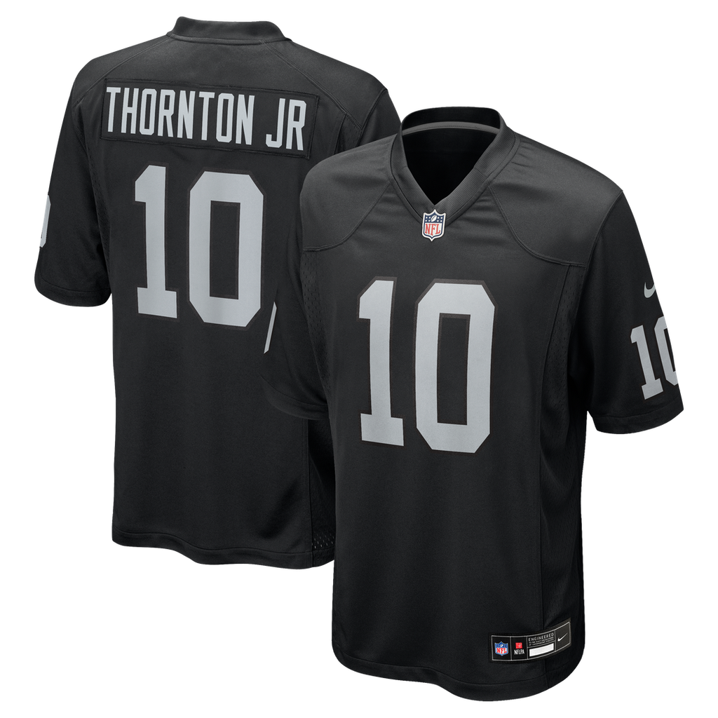 Men's Nike Las Vegas Raiders Dont'e Thornton Jr. Black Team Game NFL Jersey