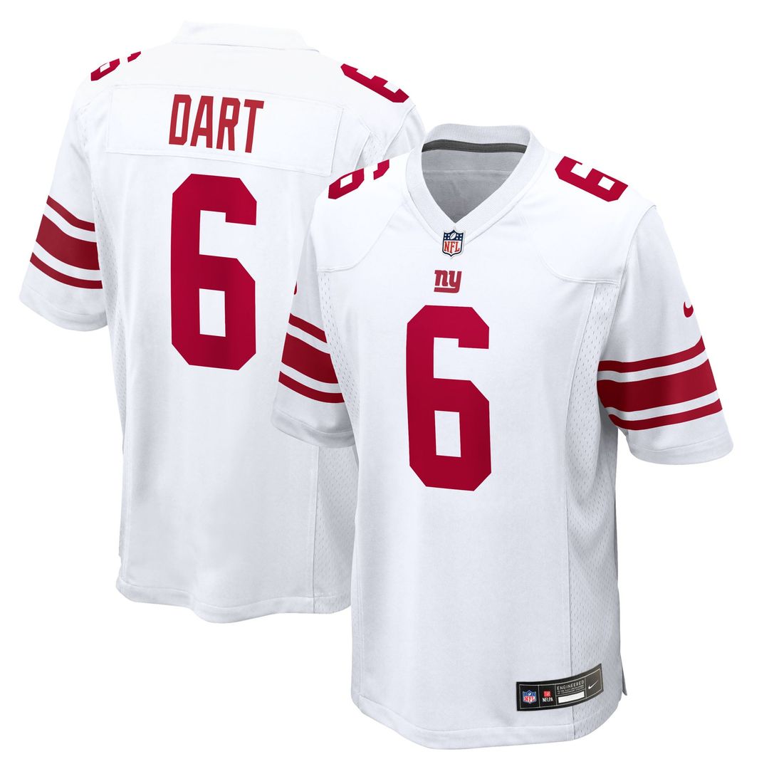 Men's Nike New York Giants Jaxson Dart Red Alternate Century Game NFL Jersey