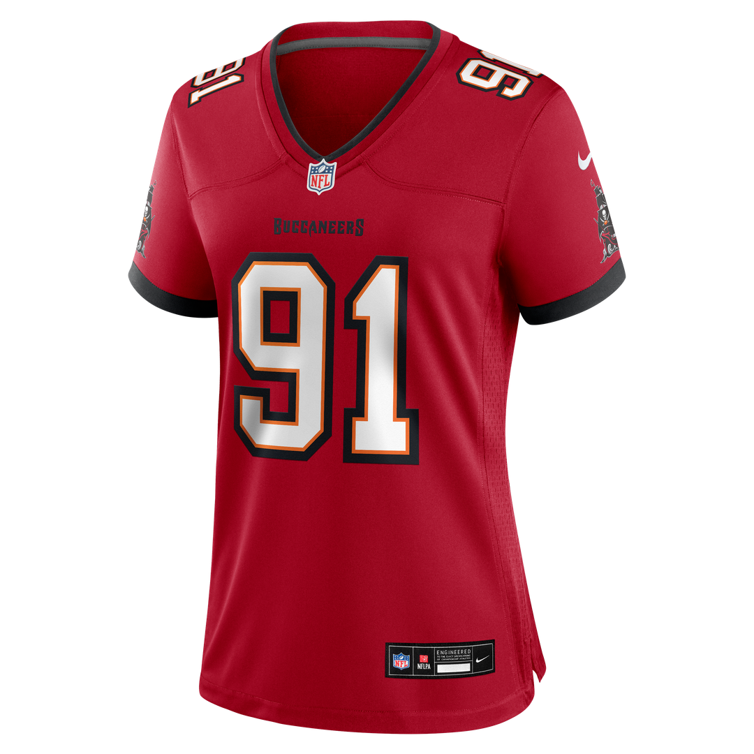 Women's Nike Tampa Bay Buccaneers A'Shawn Robinson Red Team Game NFL Jersey