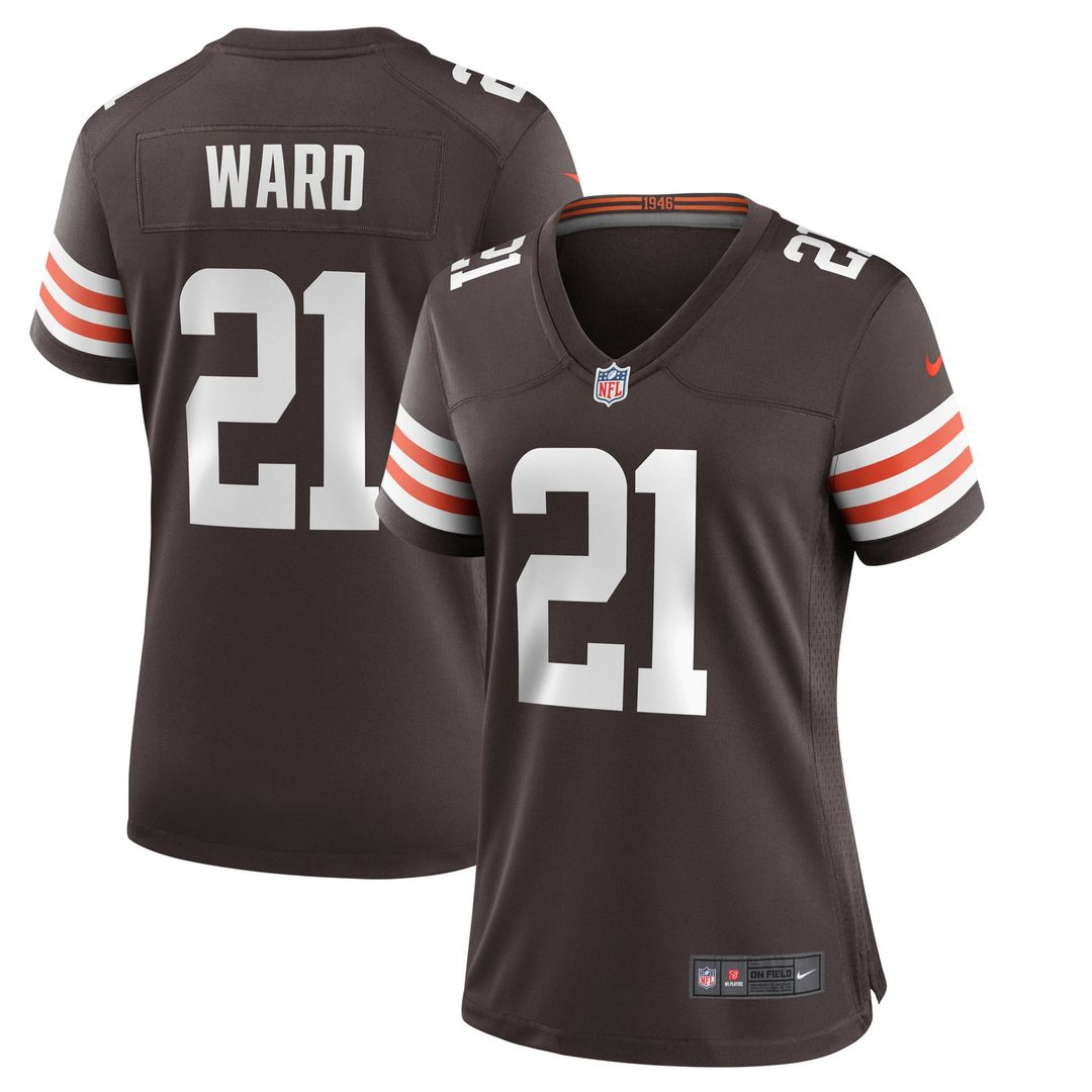 Women's Nike Cleveland Browns Denzel Ward Brown Player Game NFL Jersey