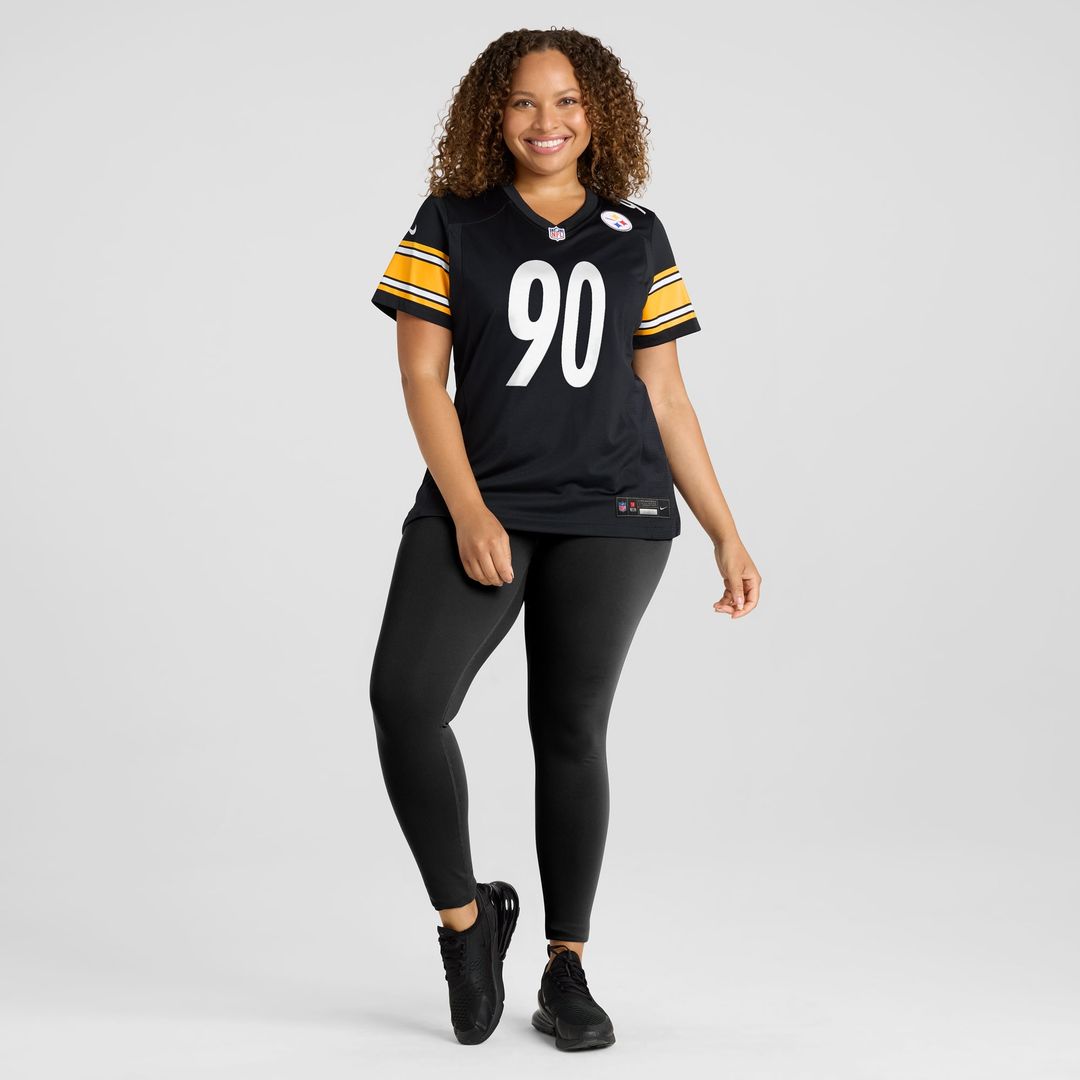 Women's Nike Pittsburgh Steelers T.J. Watt Black Team Game NFL Jersey