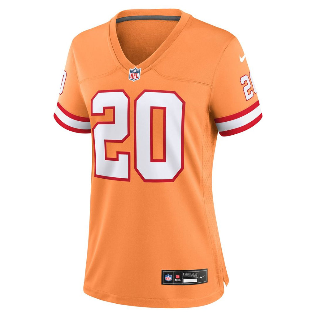 Women's Nike Tampa Bay Buccaneers Ronde Barber Orange Throwback Game NFL Jersey