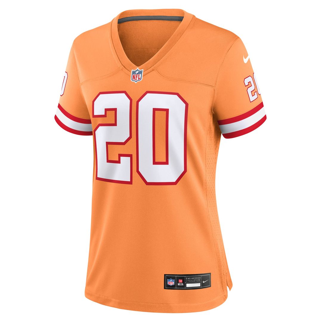 Women's Nike Tampa Bay Buccaneers Ronde Barber Orange Throwback Game NFL Jersey