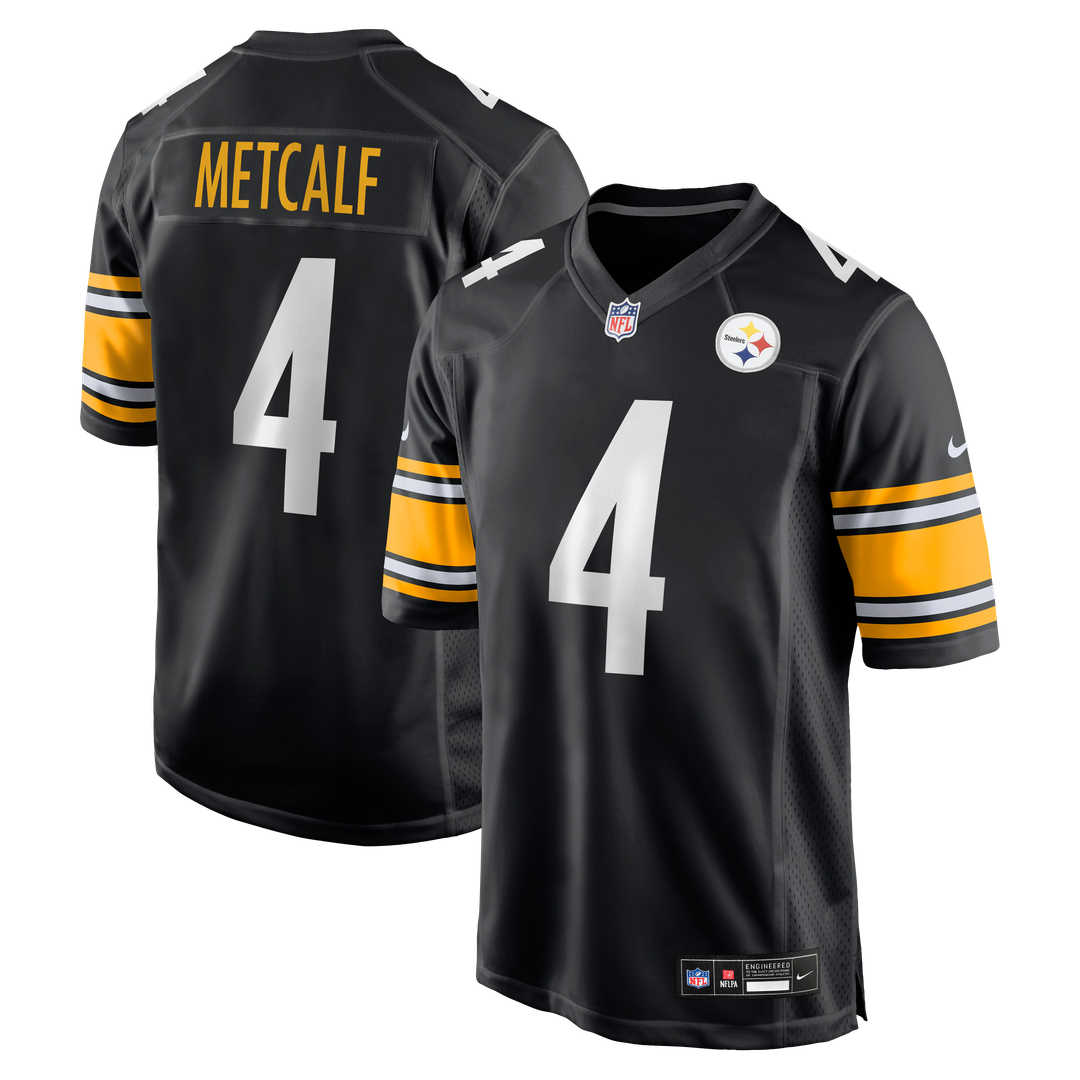 Men's Nike Pittsburgh Steelers DK Metcalf Black Game Player NFL Jersey