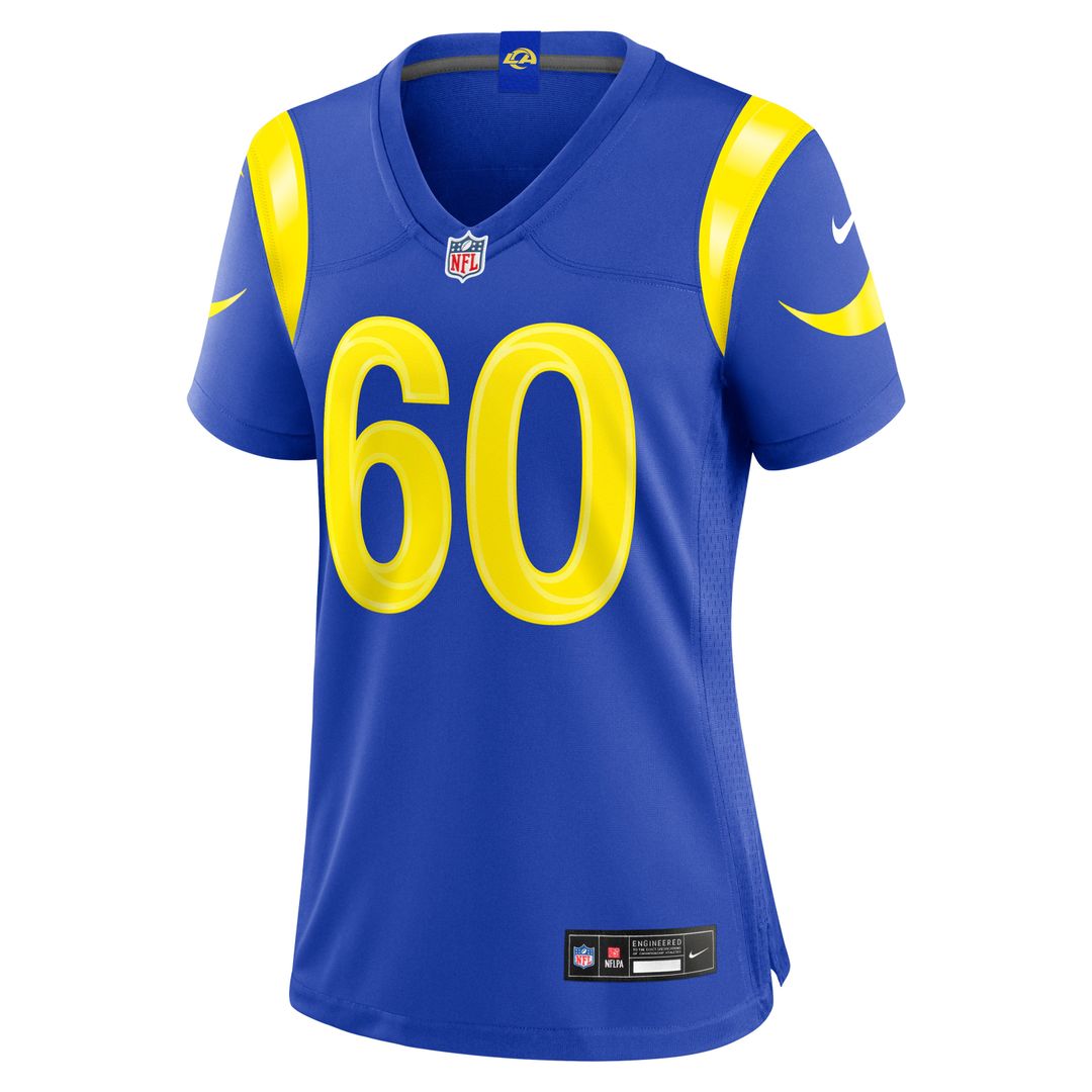 Women's Nike Los Angeles Rams Wyatt Bowles Royal Team Game NFL Jersey
