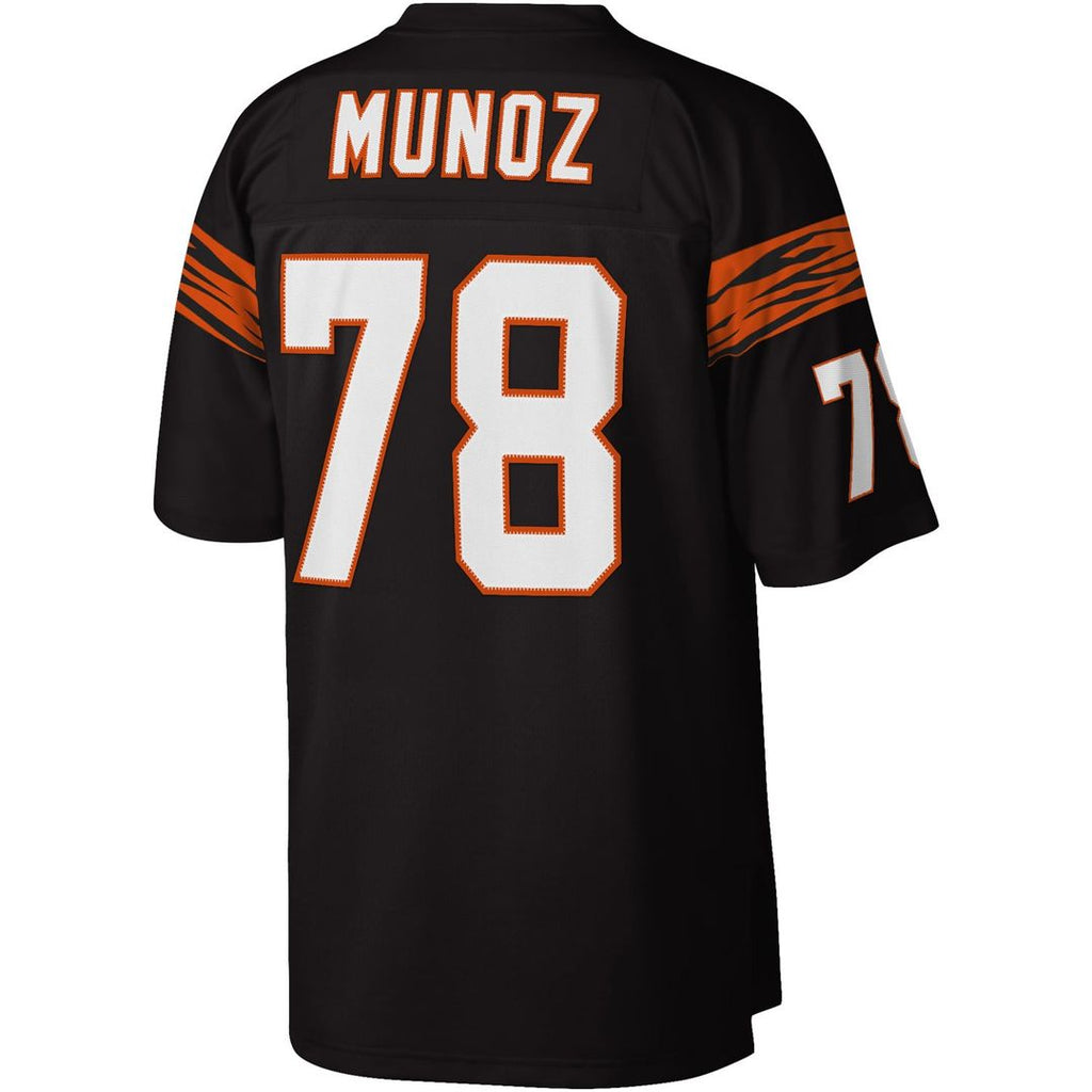Men's Mitchell & Ness Cincinnati Bengals Anthony Muñoz Black Legacy Replica NFL Jersey