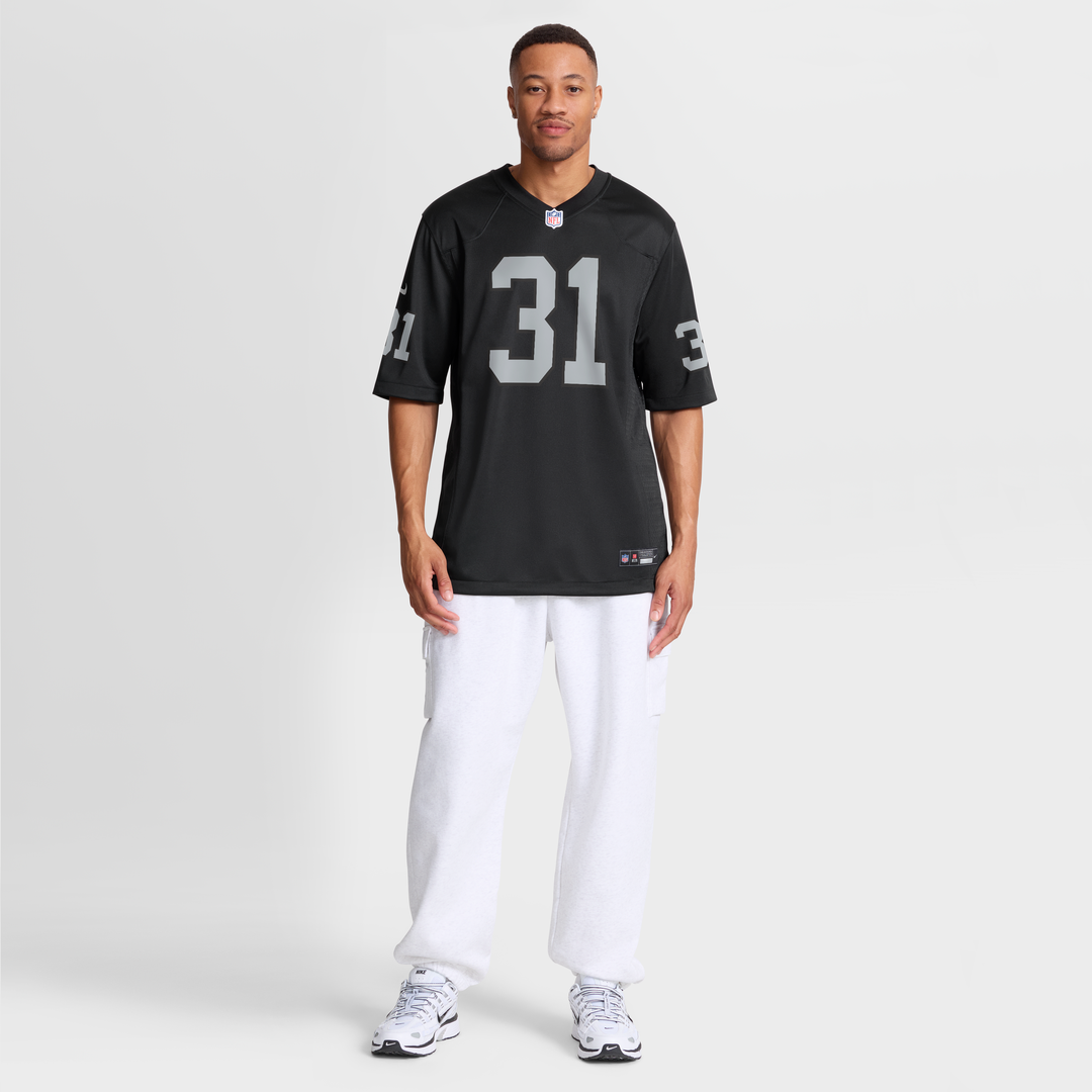 Men's Nike Las Vegas Raiders Raheem Mostert Black Team Game NFL Jersey