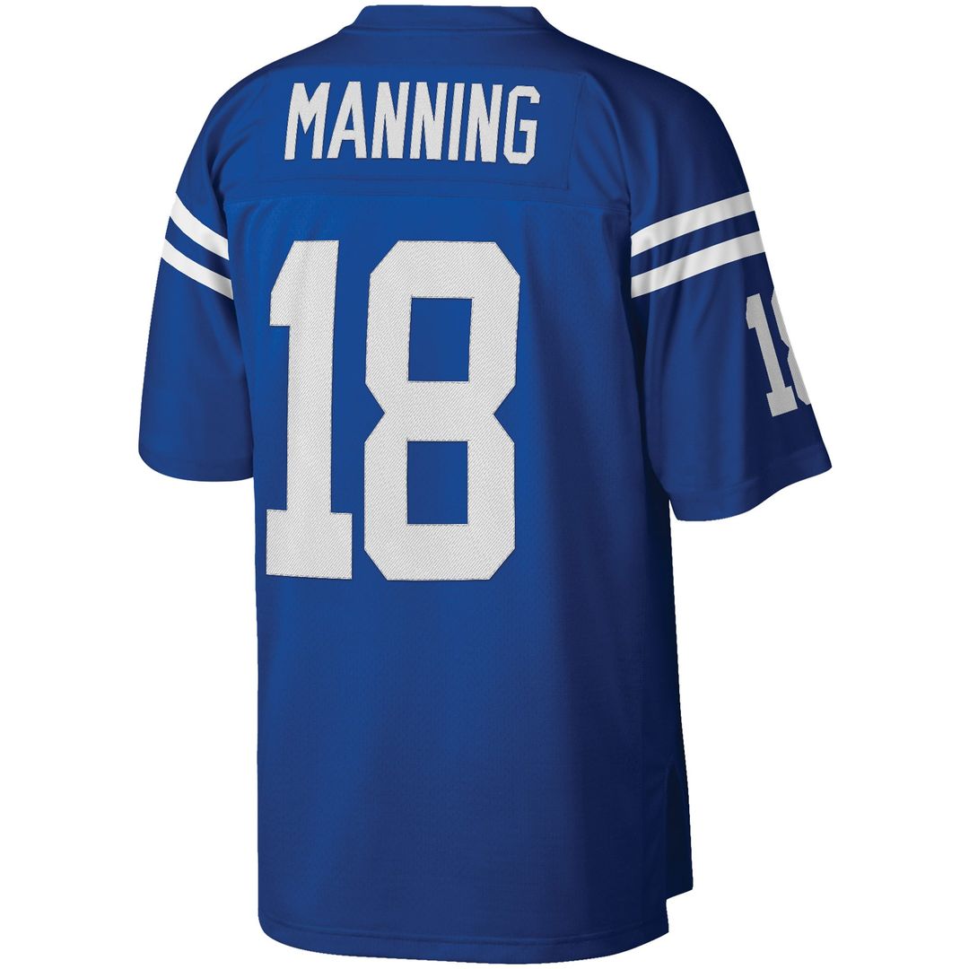 Men's Big & Tall Mitchell & Ness Indianapolis Colts Peyton Manning Royal 1998 Retired Player Replica NFL Jersey