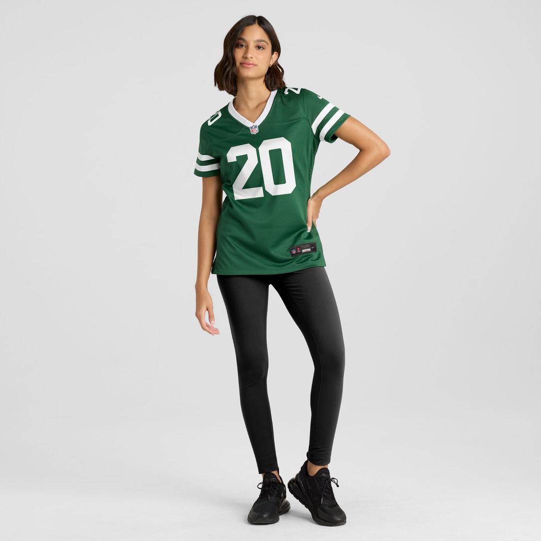 Women's Nike New York Jets Breece Hall Legacy Green Game NFL Jersey