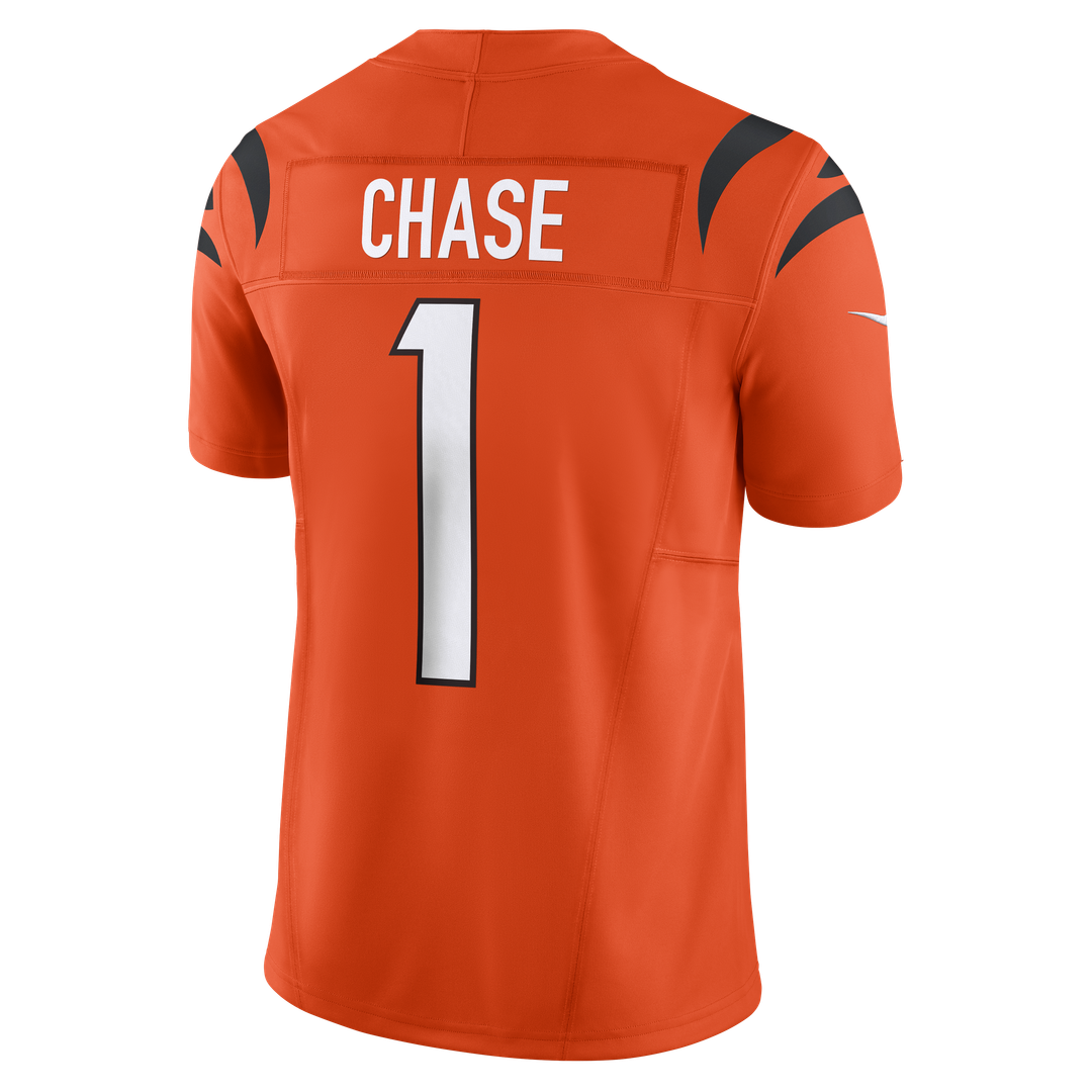Men's Nike Cincinnati Bengals Ja'Marr Chase Orange Vapor F.U.S.E. Limited NFL Jersey